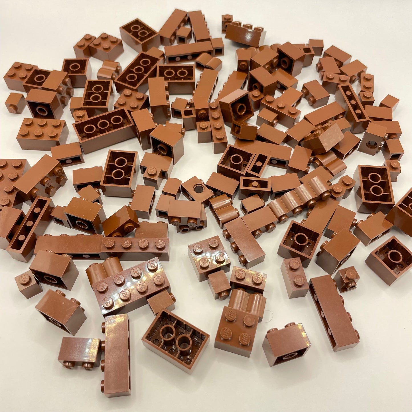 LEGO Bricks, Reddish Brown, Approx. 135g