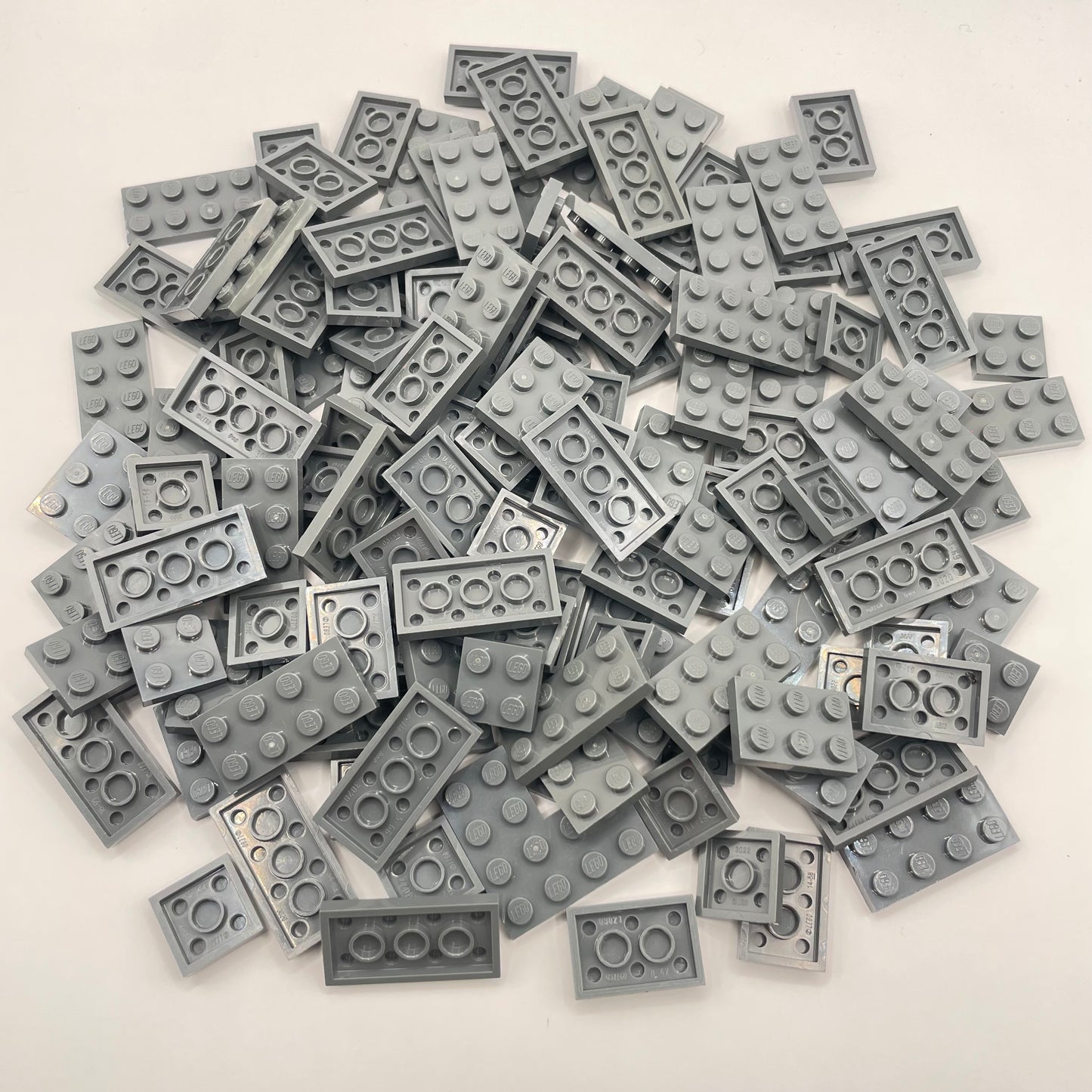 LEGO Plates, 2x Wide Short, Dark Bluish Grey, Approx. 125g