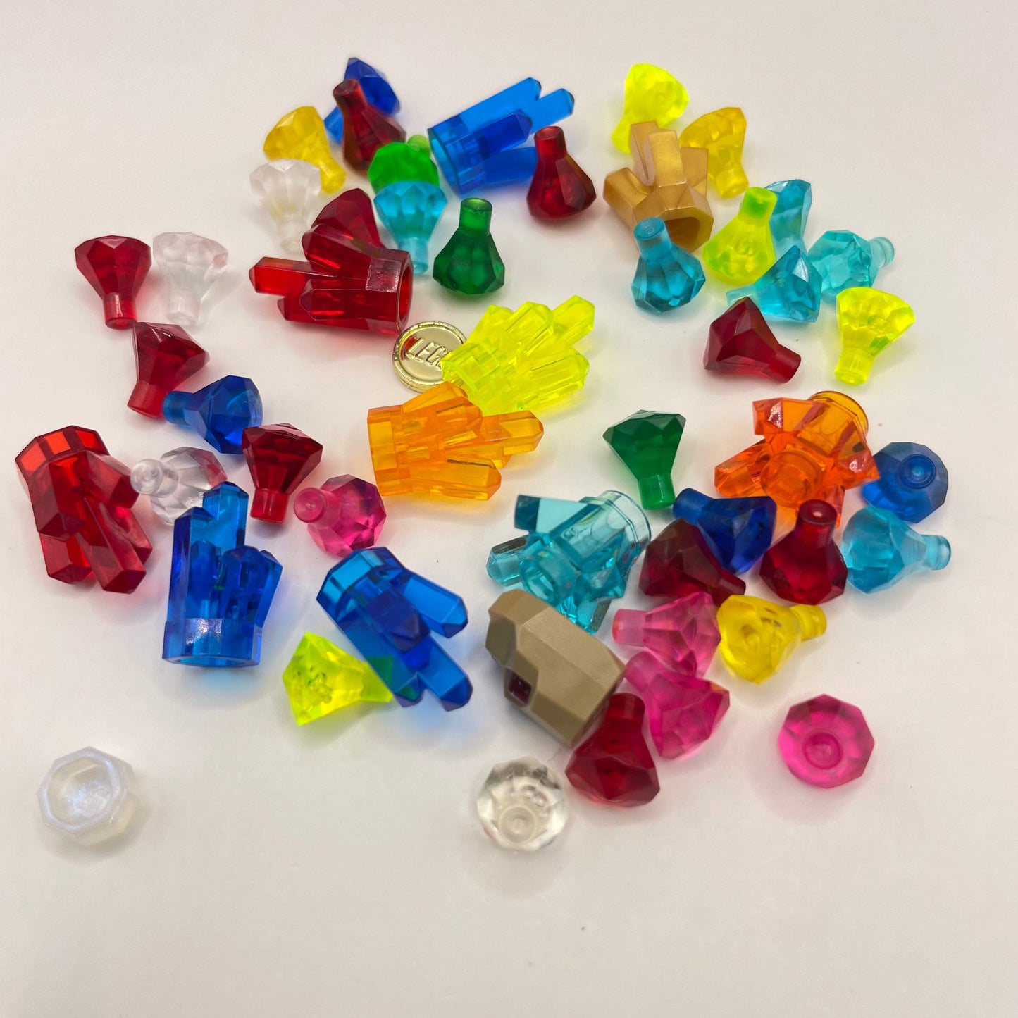 LEGO Gems / Treasure / Crystals, Mixed Colours, 50 Pieces