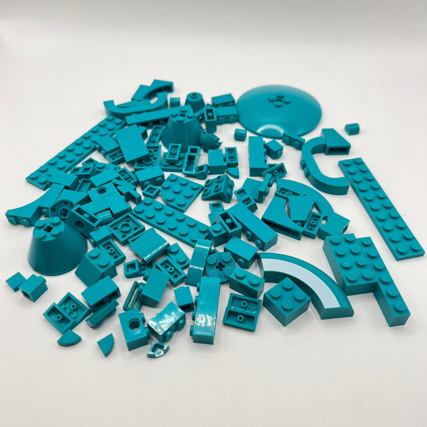 LEGO Mixed Bricks, Dark Turquoise, Approx. 90g