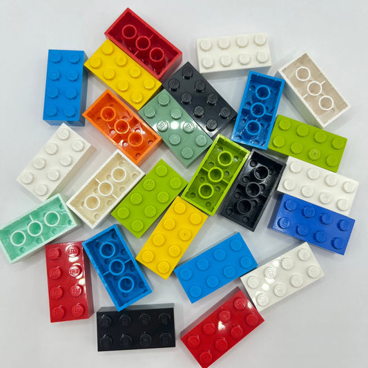 LEGO 2 x 4 Bricks, Mixed Colours, 25 Pieces