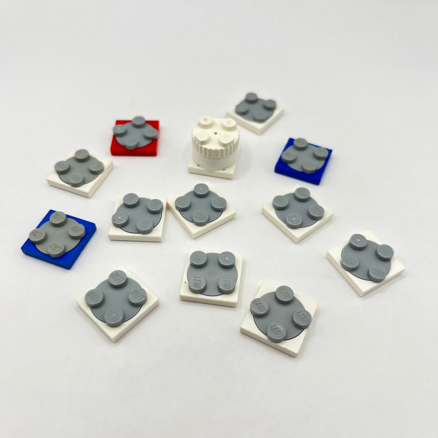 LEGO Plate Small Turntables, Mixed Colours, 14 pieces