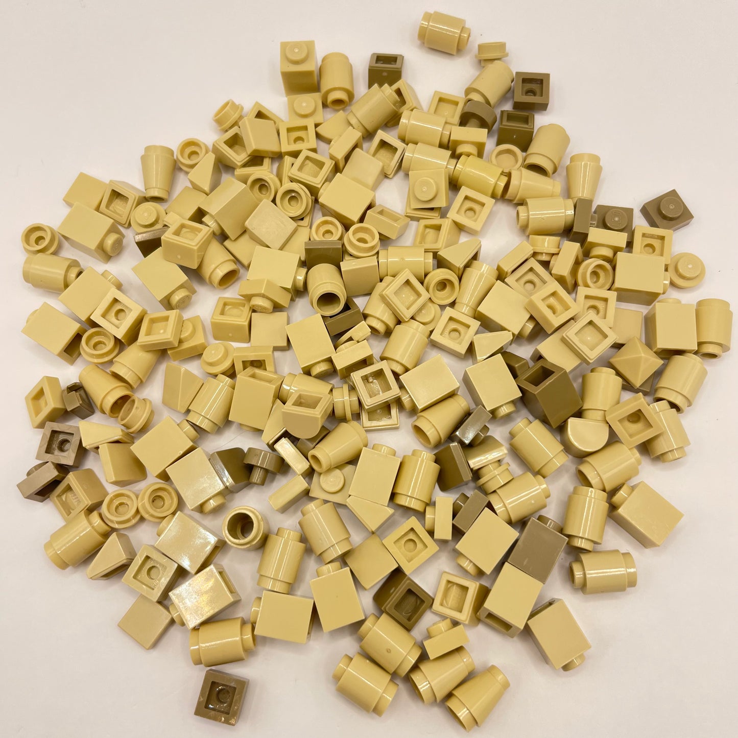 LEGO Greebling, 1x1, Mixed Tan, Approx. 45g