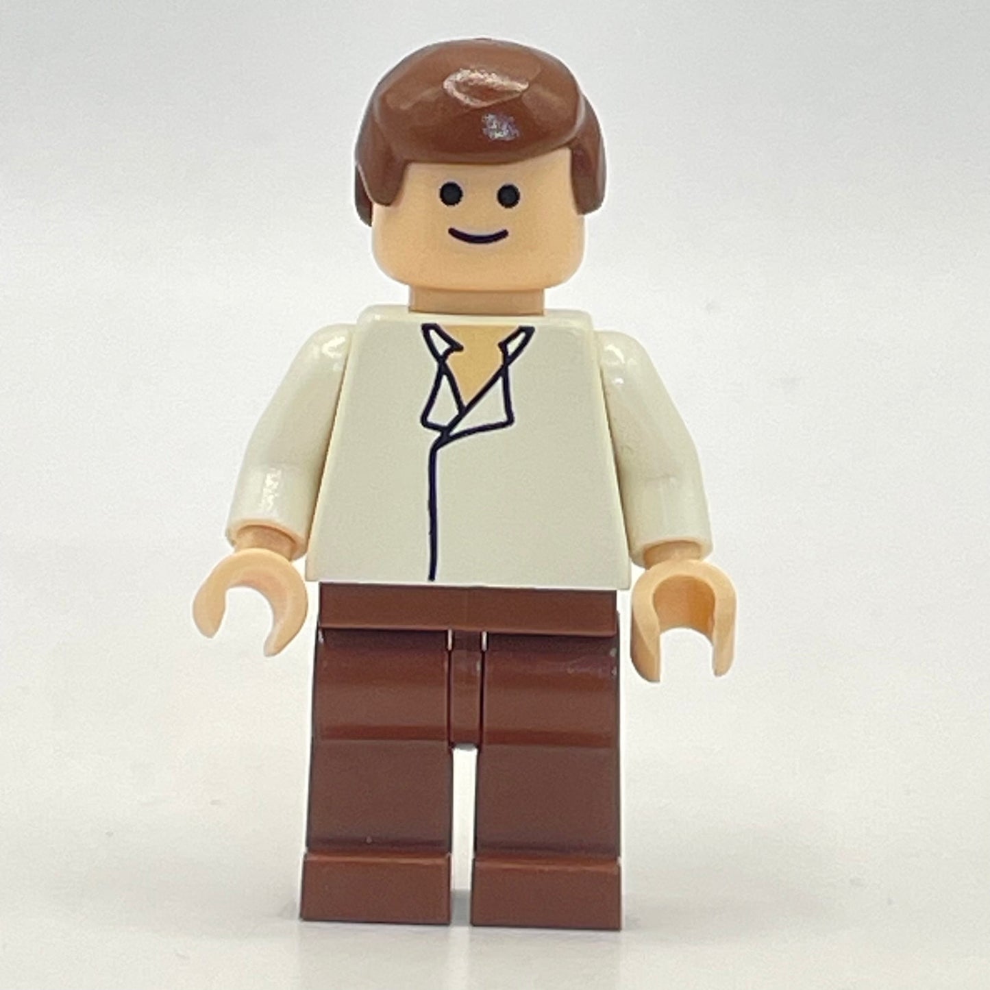 LEGO Han Solo White Shirt, No Wrinkles, Star Wars, Minifigure (sw0084) Wrong Head
