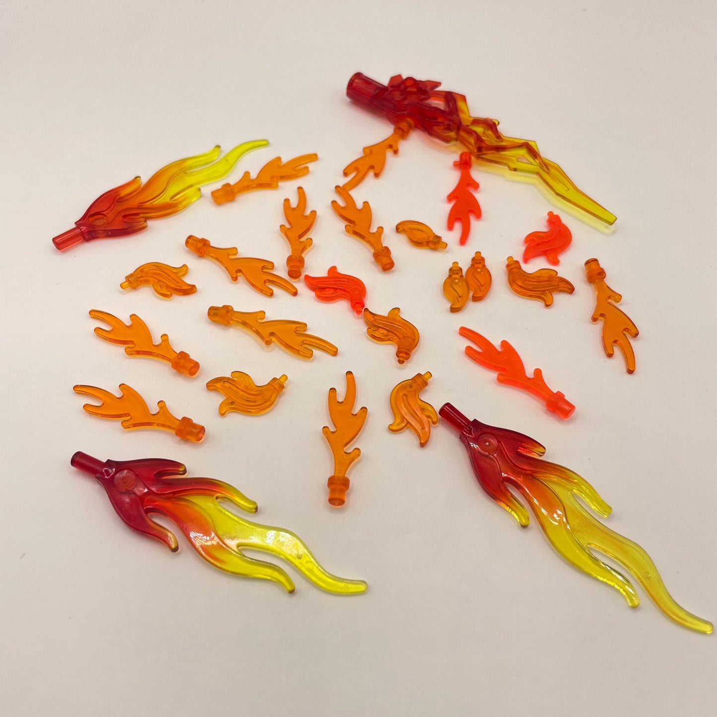 LEGO Transparent Red and Orange, Flames, Energy Effects, (25 Pieces)