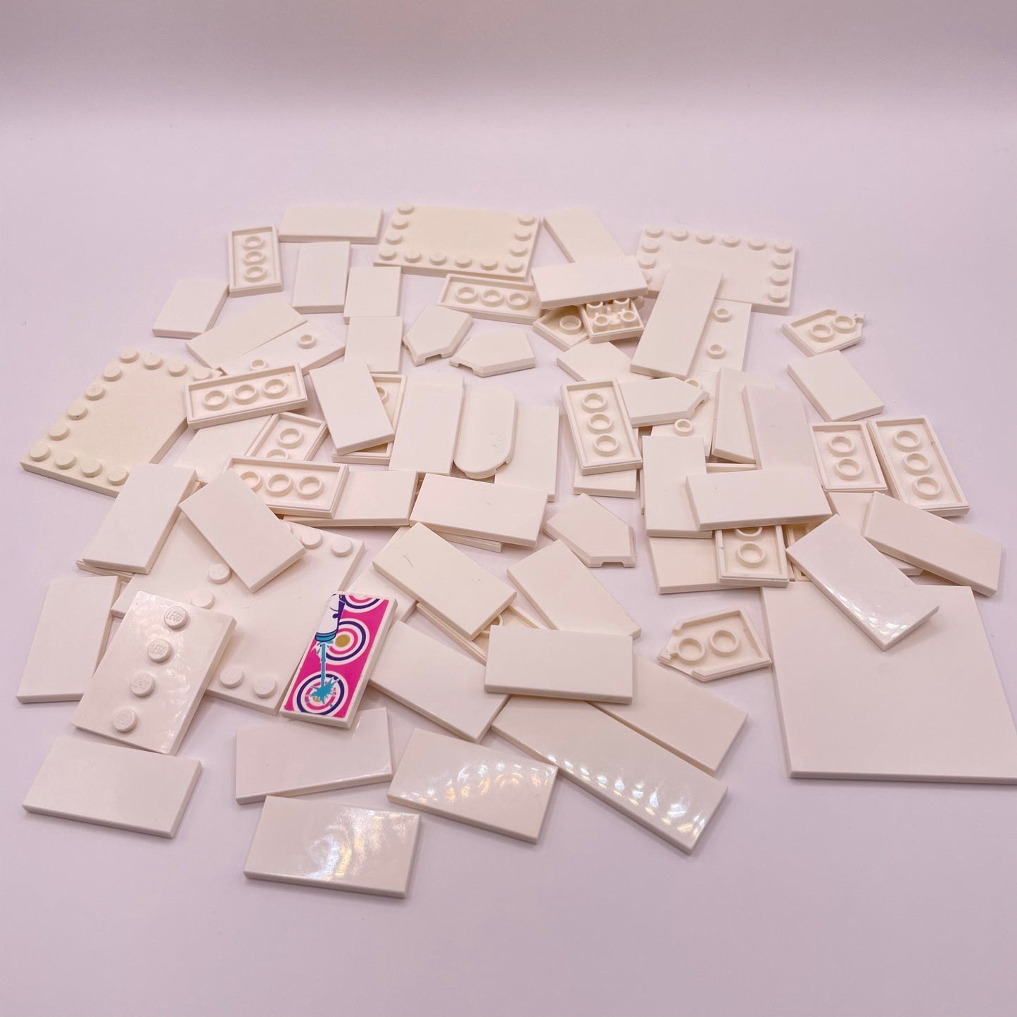 LEGO Tiles, Medium, plates, White, Approx. 80g
