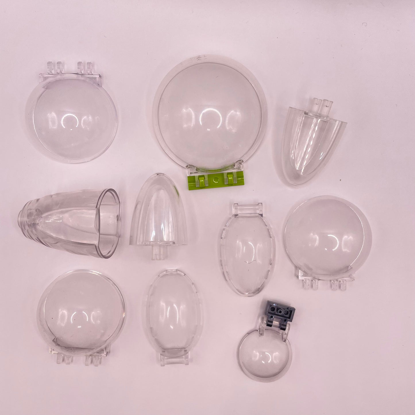LEGO Round Clear Windscreens, 10 Pieces