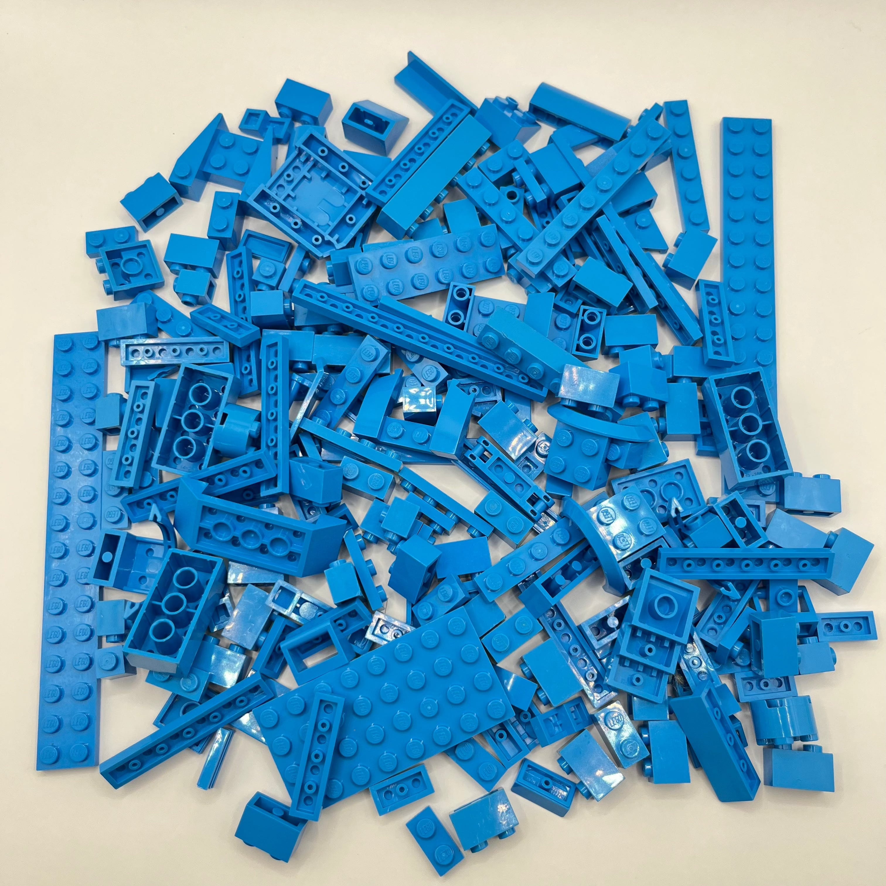 LEGO Dark Azure, Mixed Pieces, Approx. 165g Brick Cycle
