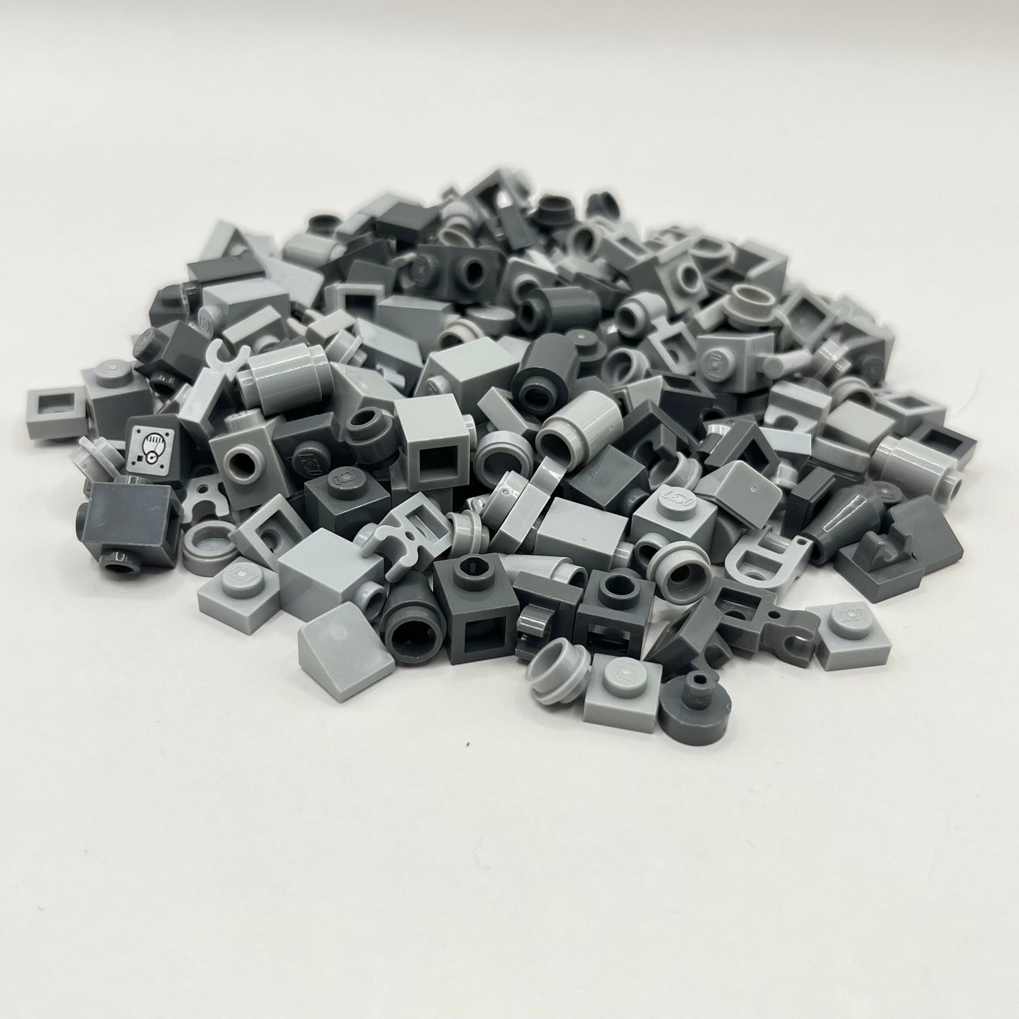 LEGO Mixed Grey, 1x1 Greebling, 250 Pieces