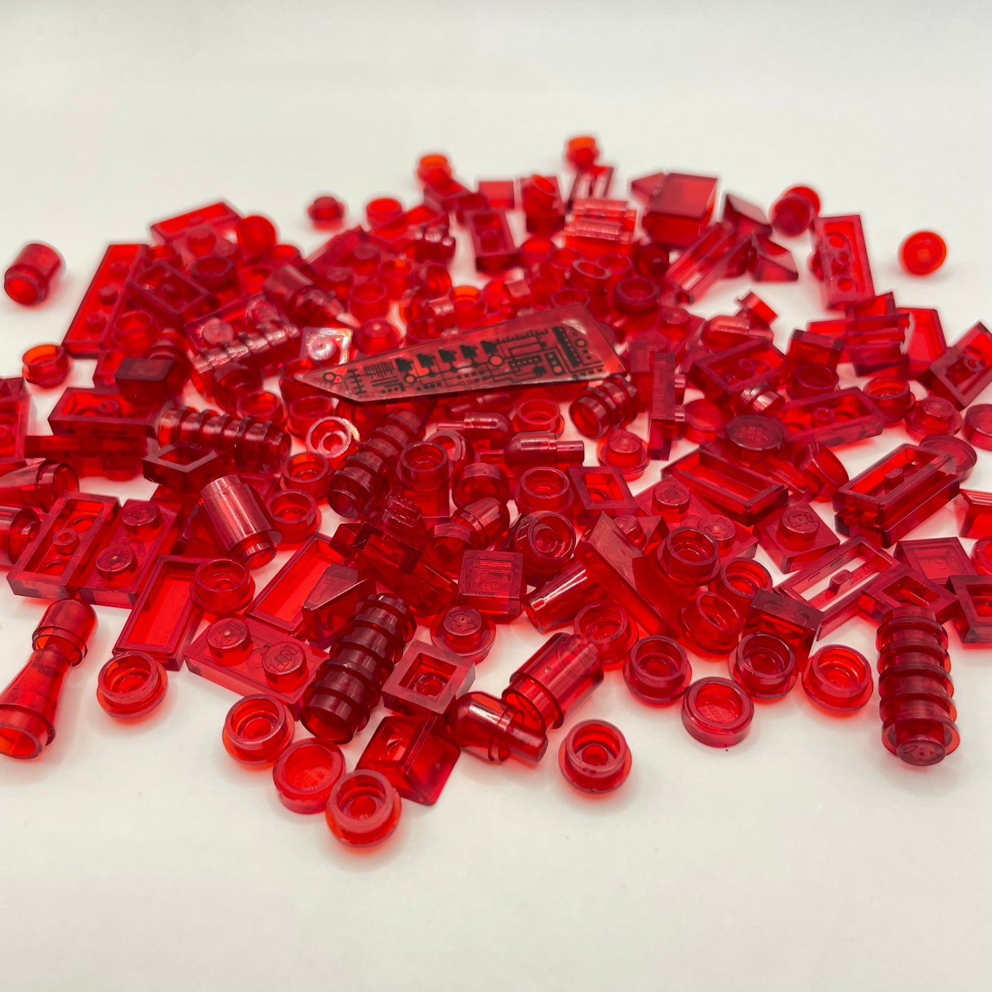 LEGO Transparent Red, Mixed Pieces, Approx. 40g