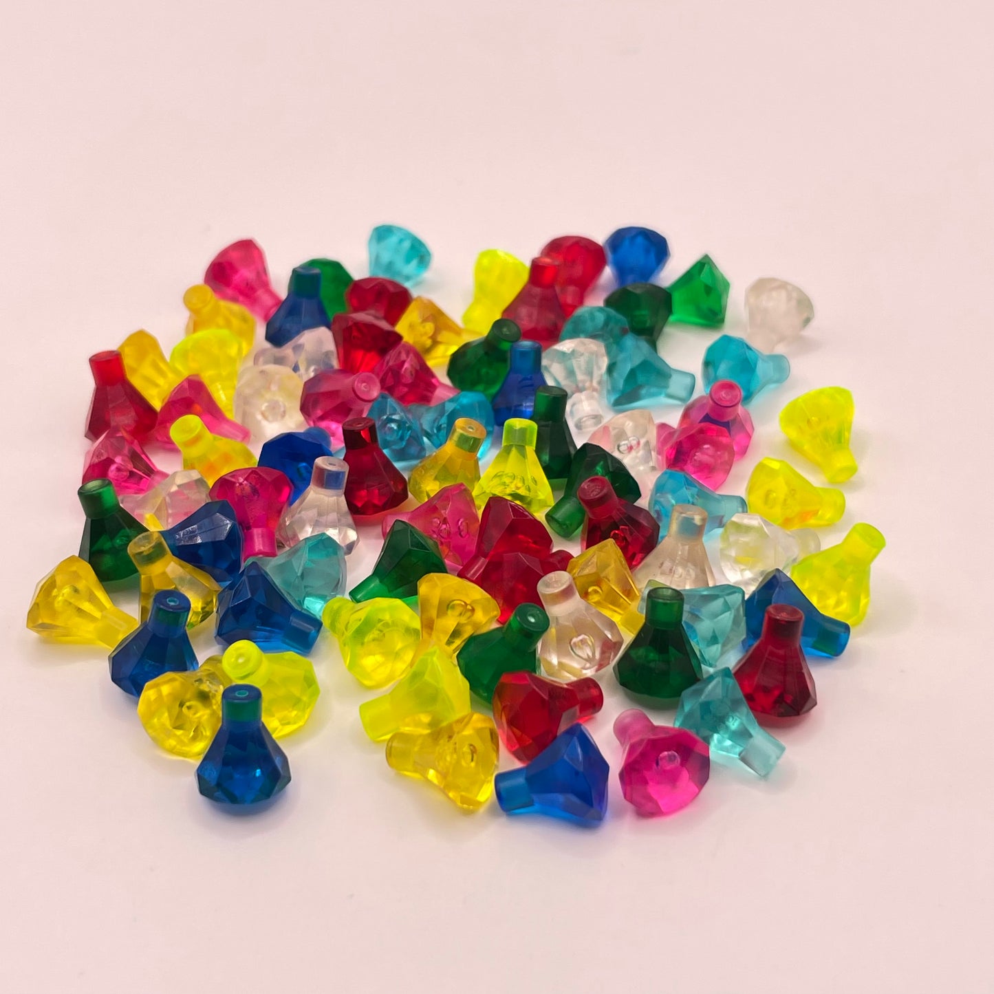 LEGO 80 Pieces Mixed Colour Transparent 1x1 Jewels