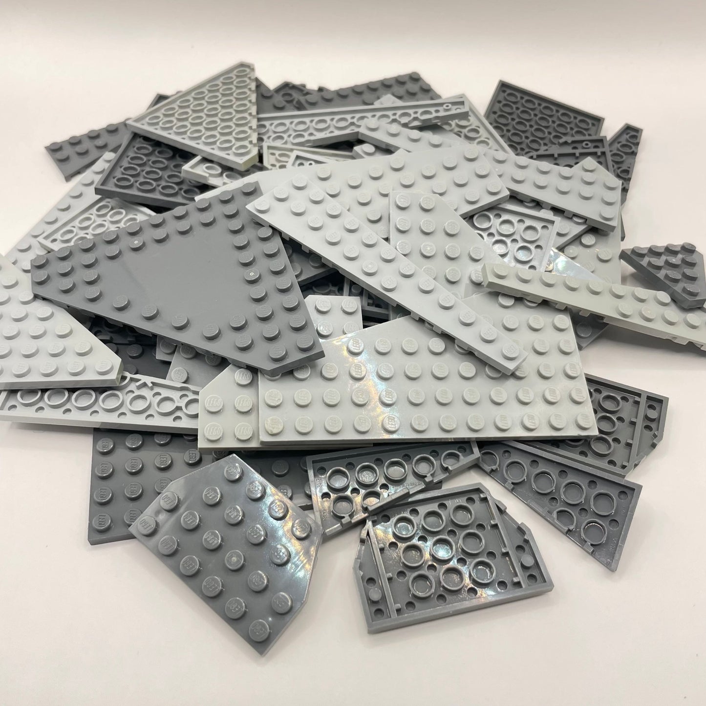 LEGO Large Wings/Wedges, Mixed Grey, Approx. 190g