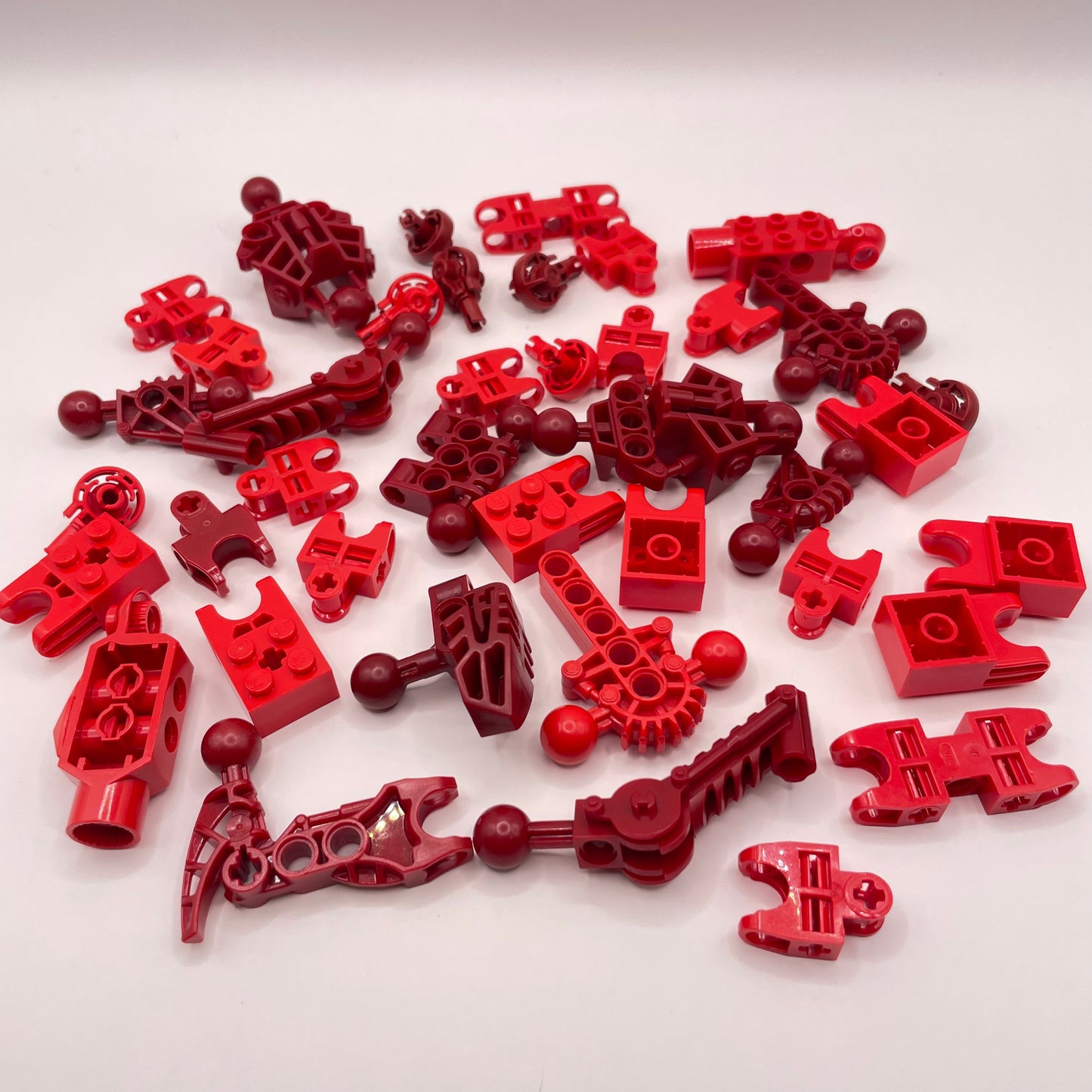 LEGO Bionicle, Connections, Mixed Red, Approx. 80g