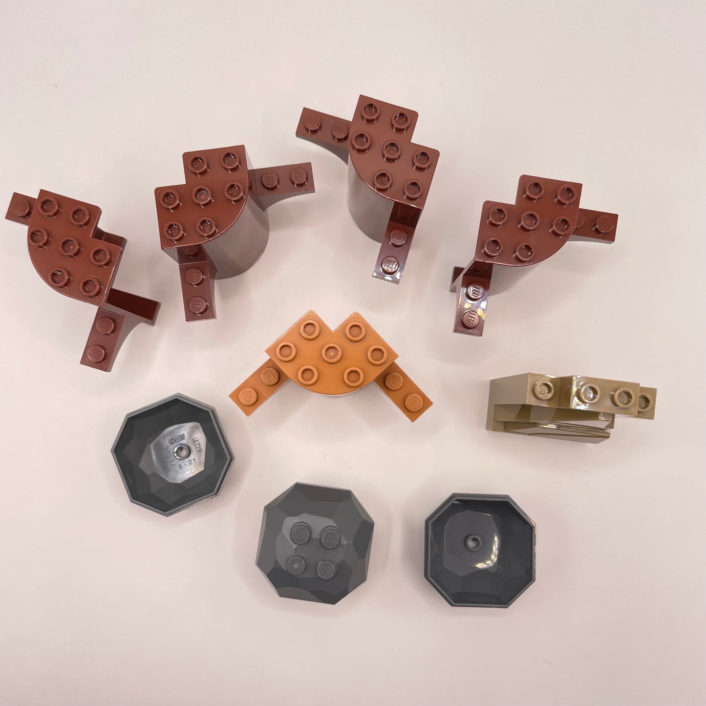 LEGO Rock Panels, Tree Trunk, Mixed Colours, Building Pieces, 10 Pieces
