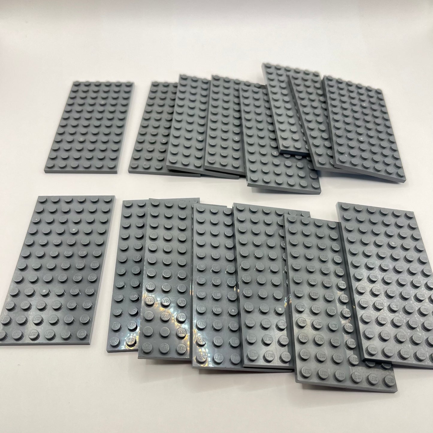 LEGO Plates 6x12, Dark Bluish Grey, 15 pieces
