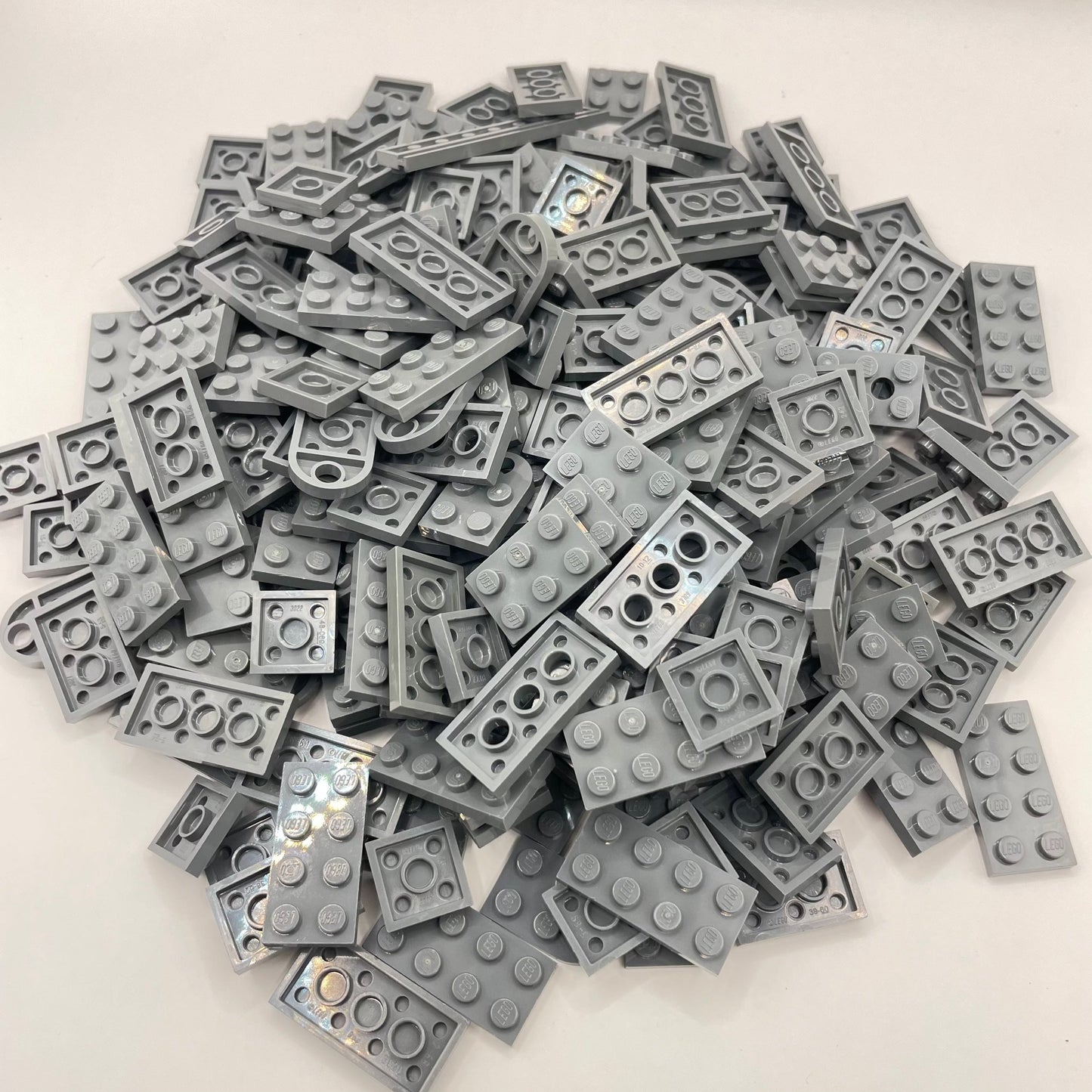 LEGO Round Plates, Mixed Grey, Approx. 45g