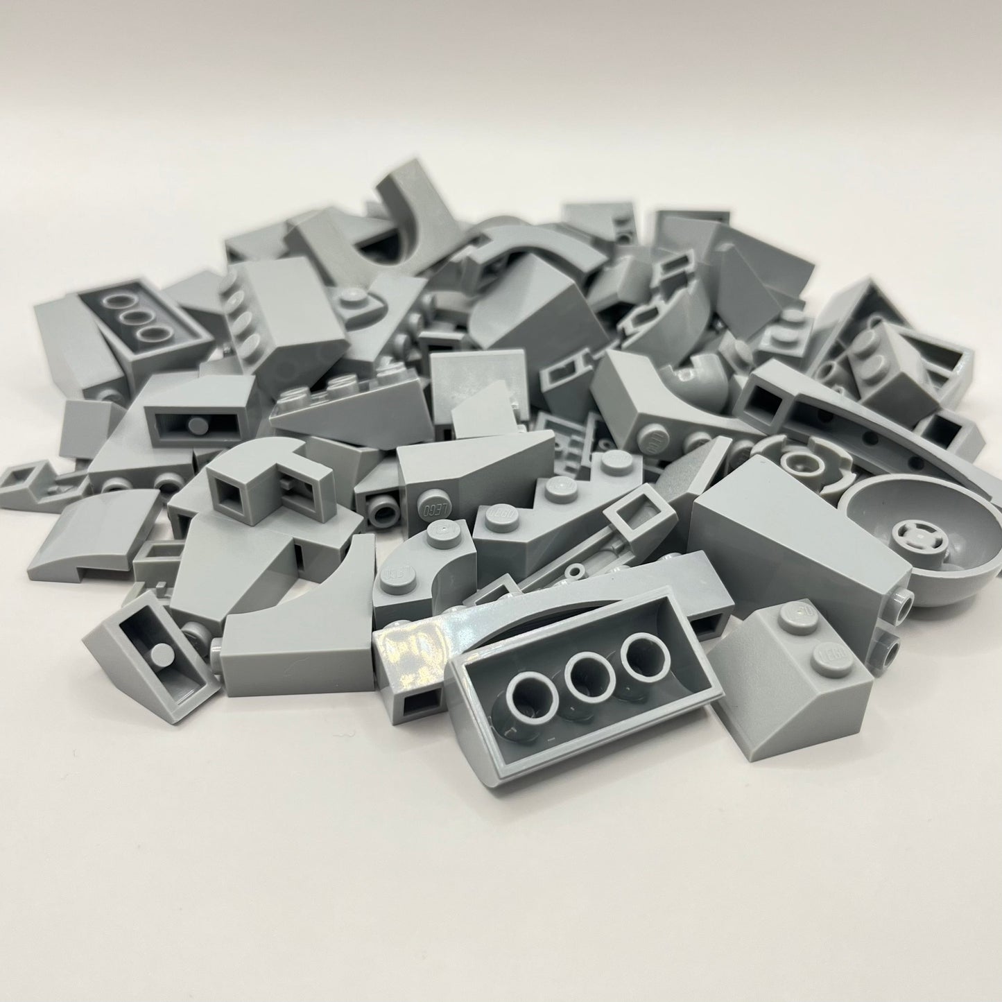 LEGO Light Bluish Grey, Slopes and Arches, Approx. 90g