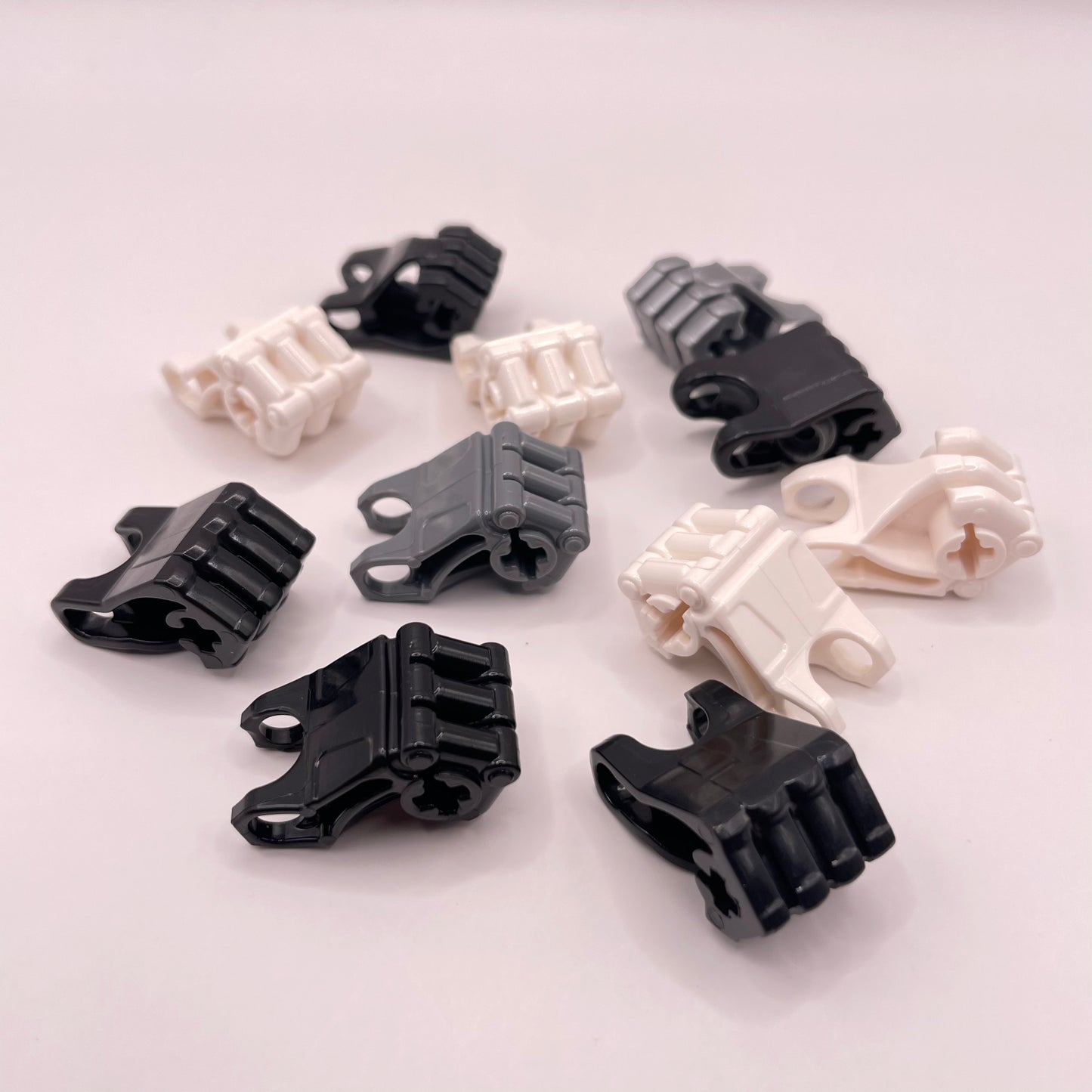 LEGO Bionicle, Fist, Hero Factory, Monochrome, White, Grey, Black, 11 Pieces