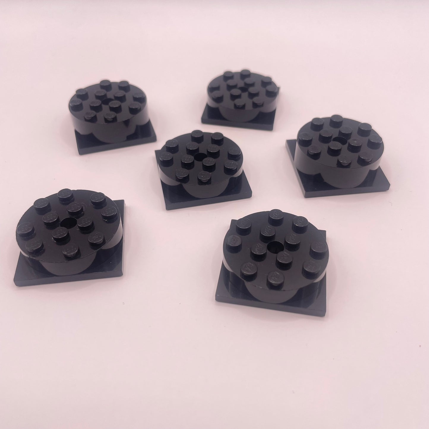 LEGO Brick Turntables, Black, 6 pieces