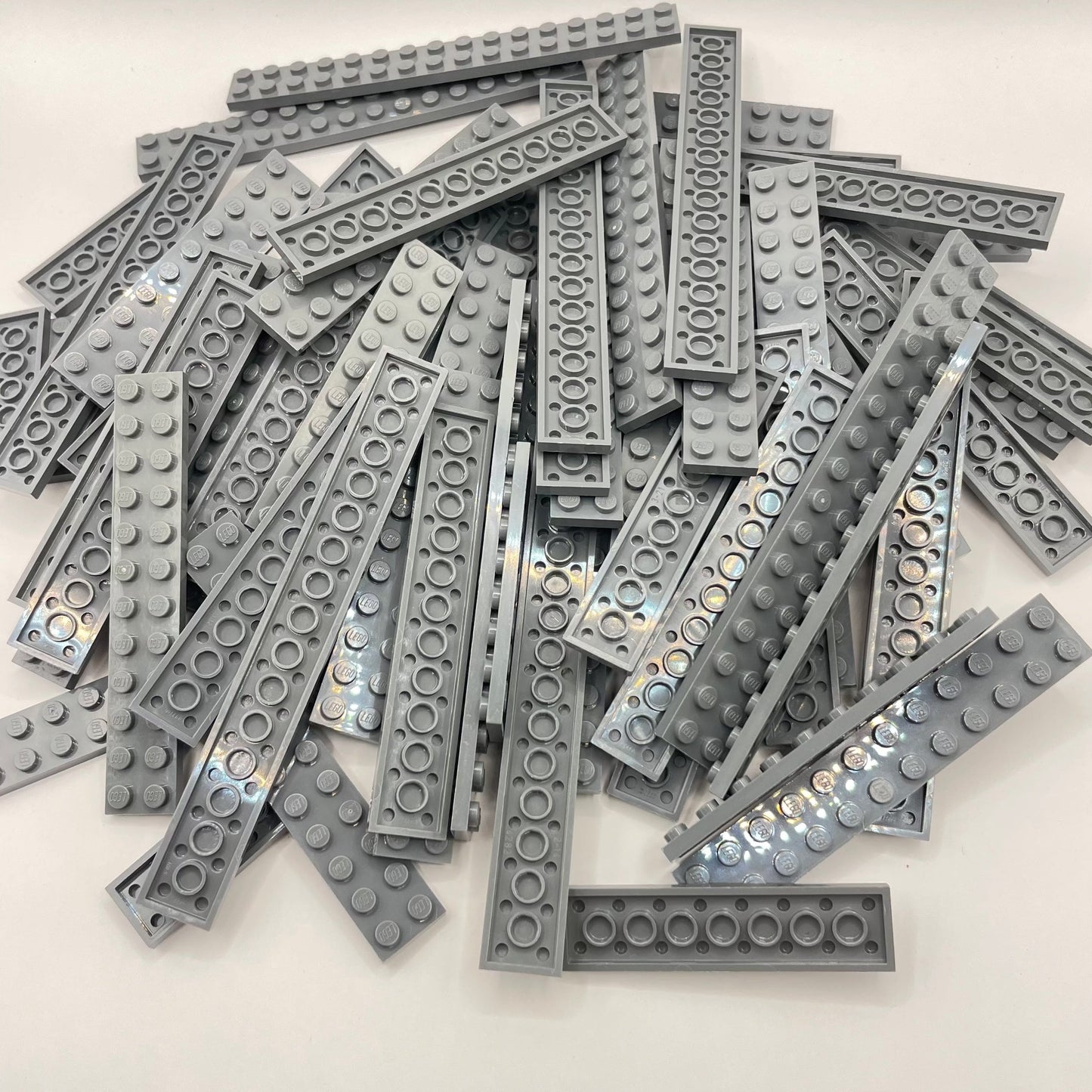 LEGO Long Plates 2x Wide, Dark Bluish Grey, Approx. 250g
