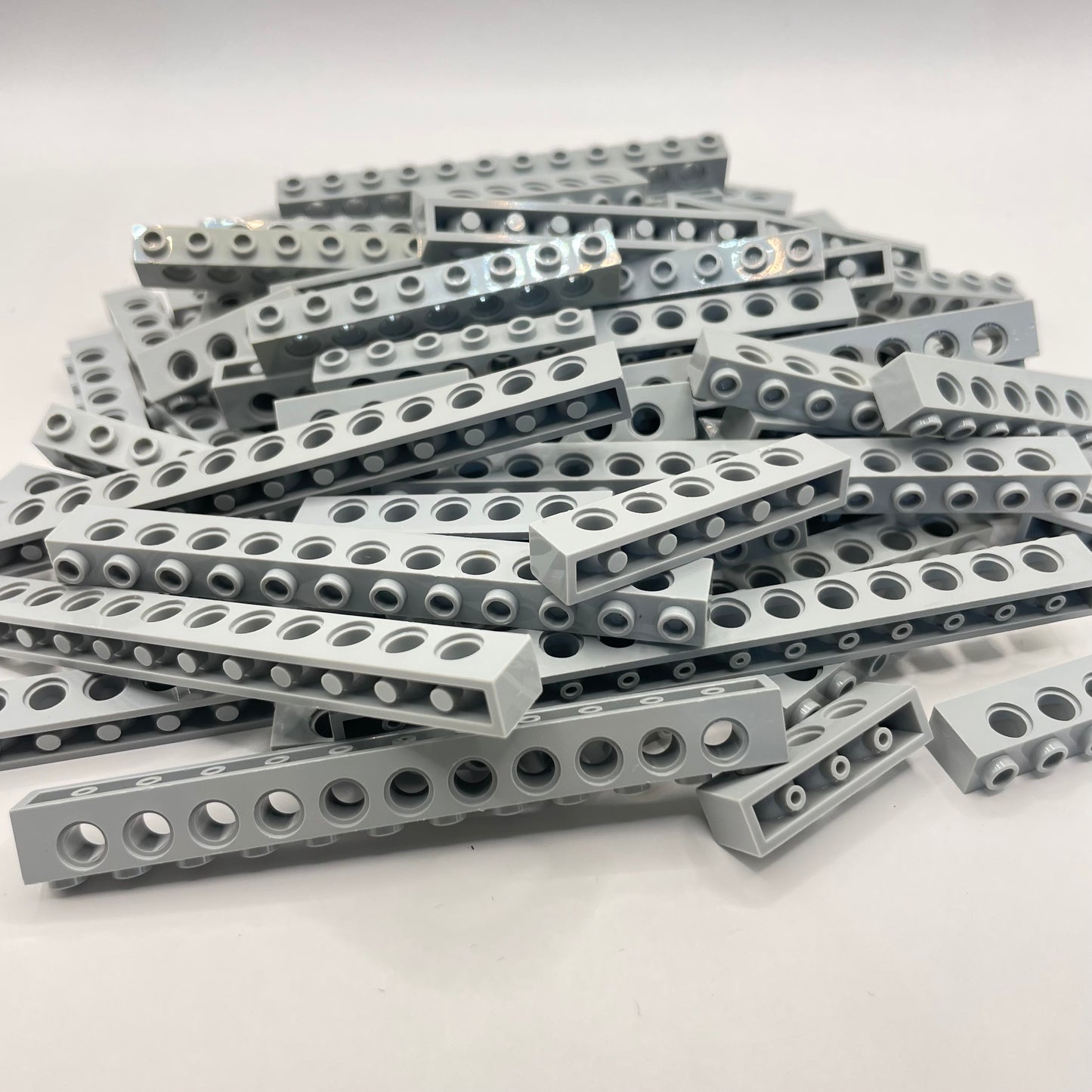 LEGO Technic Bricks, Light Bluish Grey, Approx. 190g