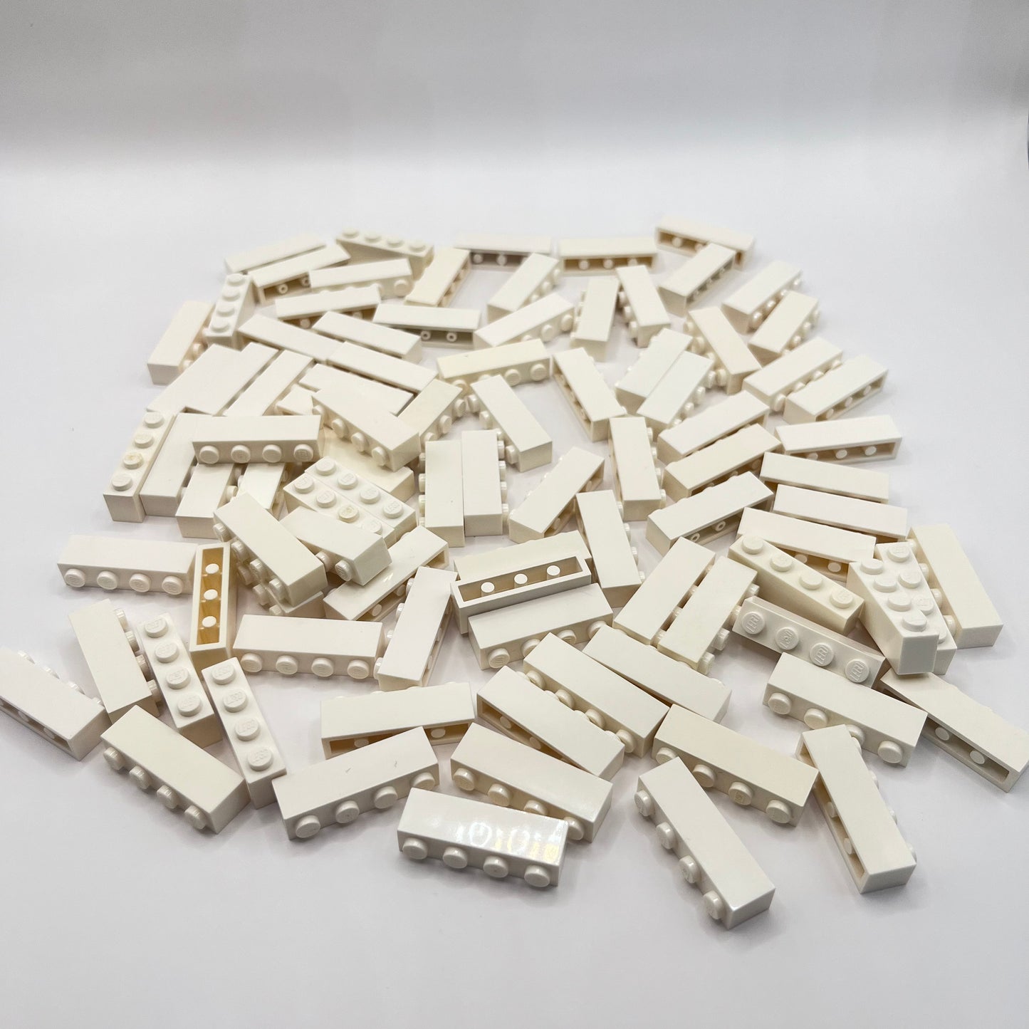 LEGO 1x4, Bricks, White, Approx. 145g
