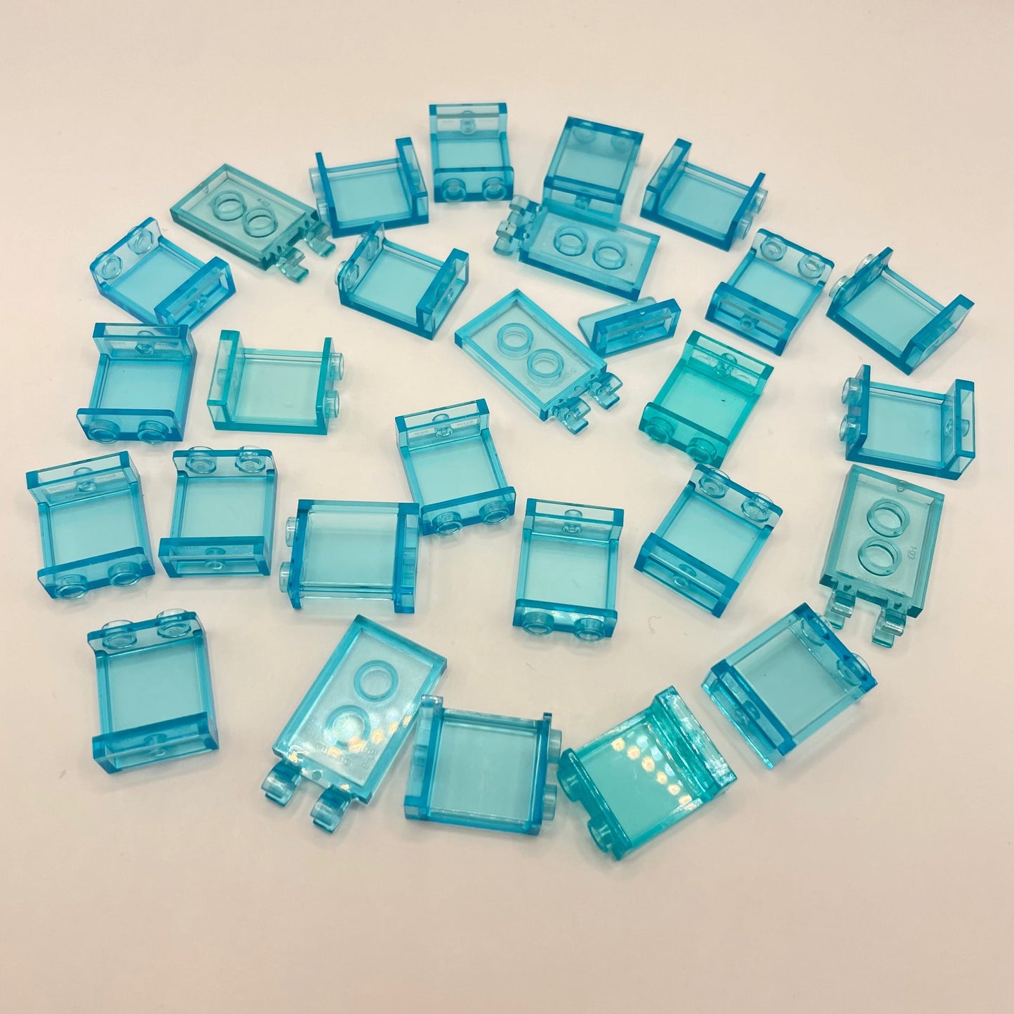 LEGO Transparent Blue, Small Panels and Flags, Building (23 Pieces)