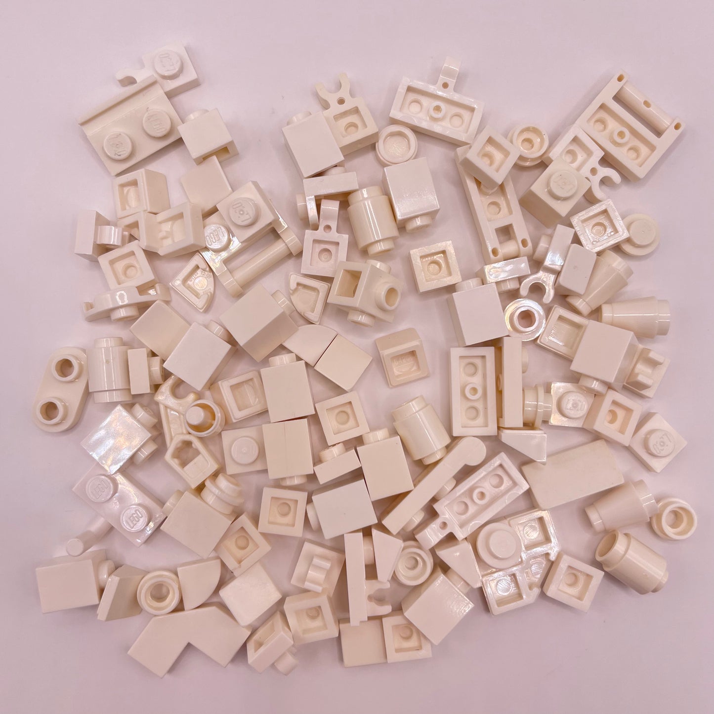 LEGO Greebling, White, 100 Pieces