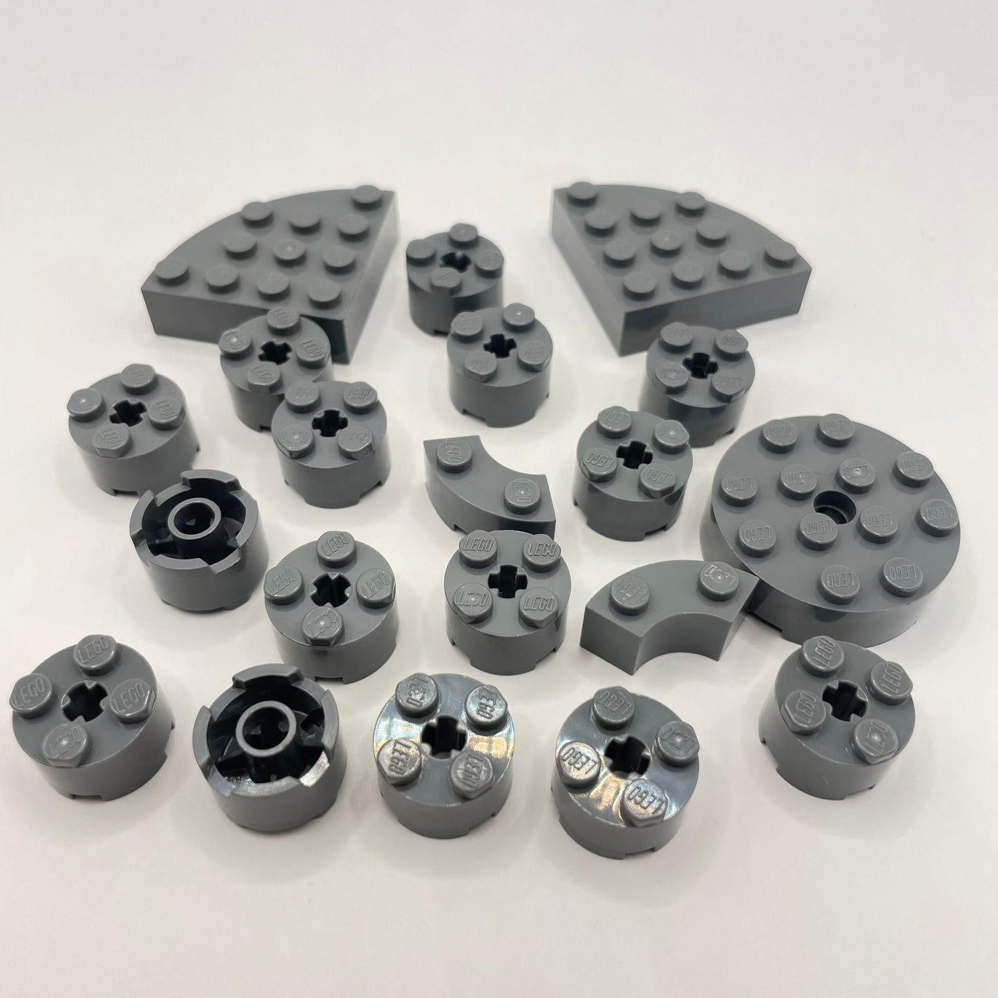 LEGO Round Bricks, Dark Bluish Grey, Approx. 25g