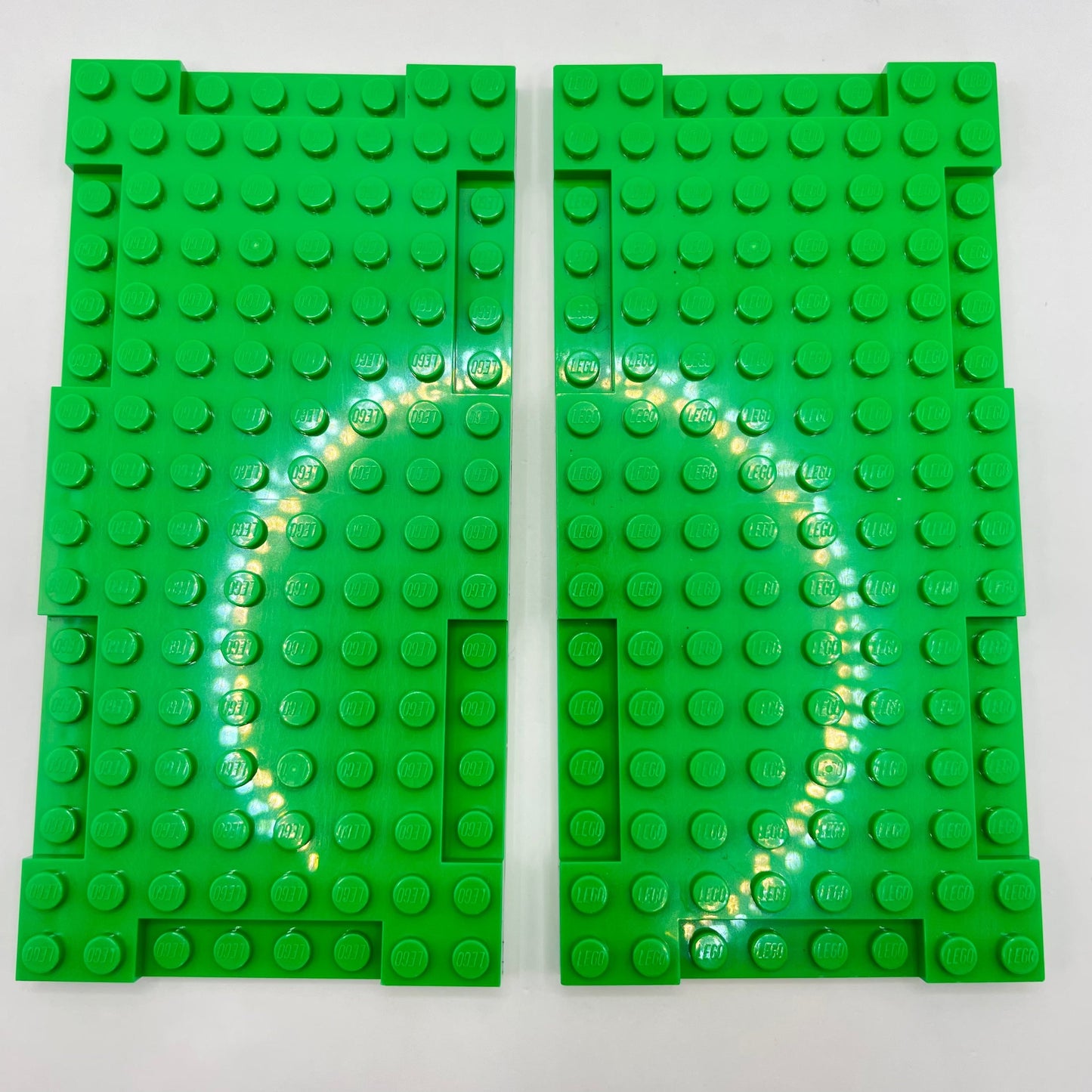 LEGO 8x16 Modified Plates, Bright Green, 2 Pieces,