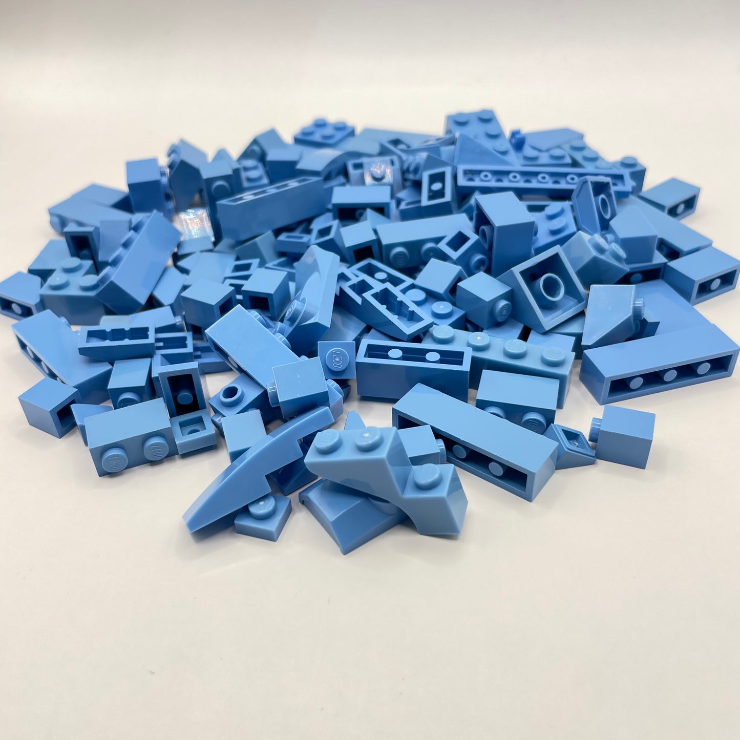 LEGO Mixed Pieces, Medium Blue, Approx. 110g