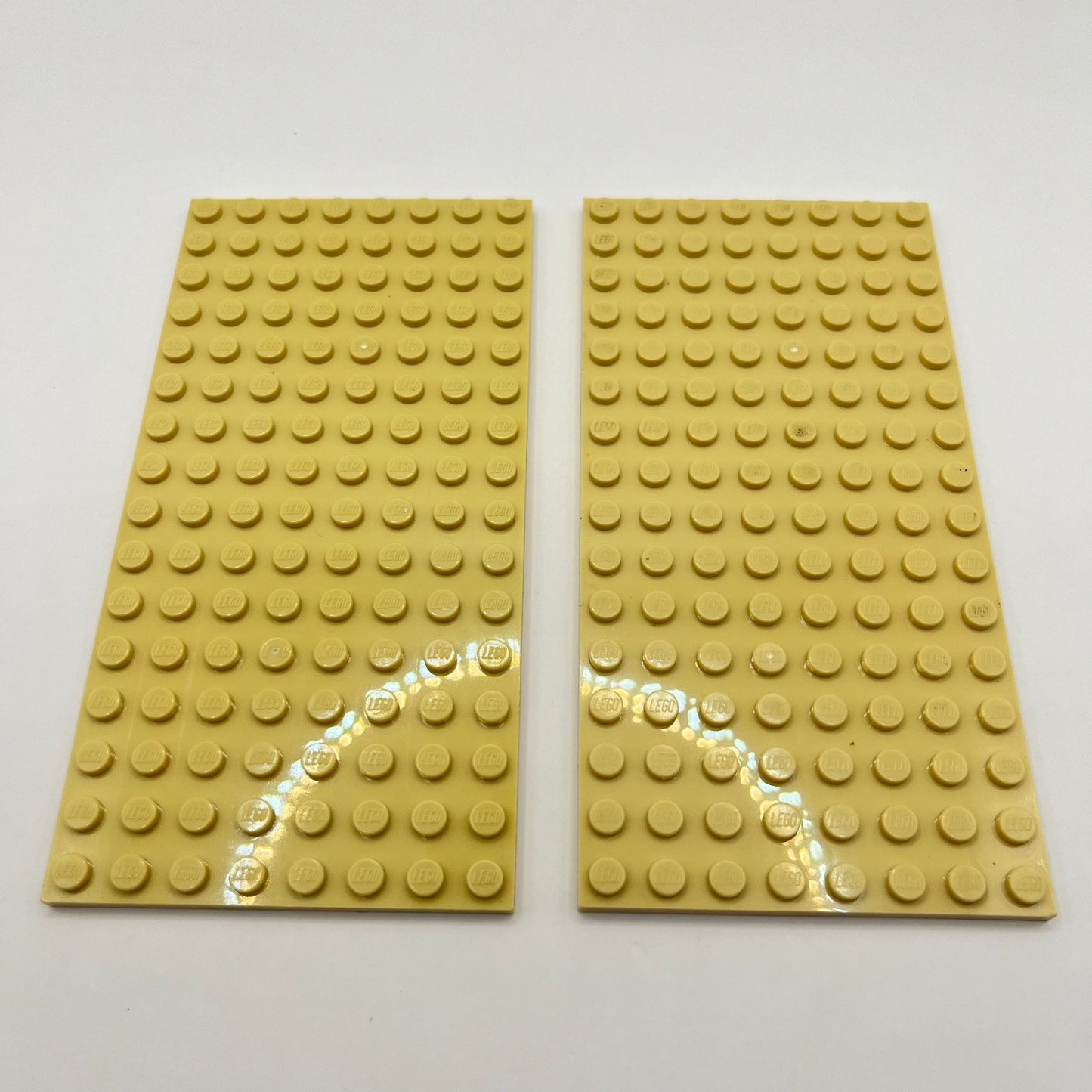 LEGO 8x16 Plates, Tan, 2 Pieces,