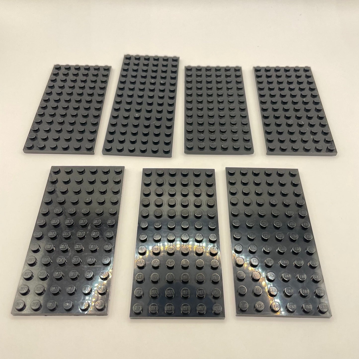 LEGO Plates 6x12 and 6x14, Black, 7 Pieces