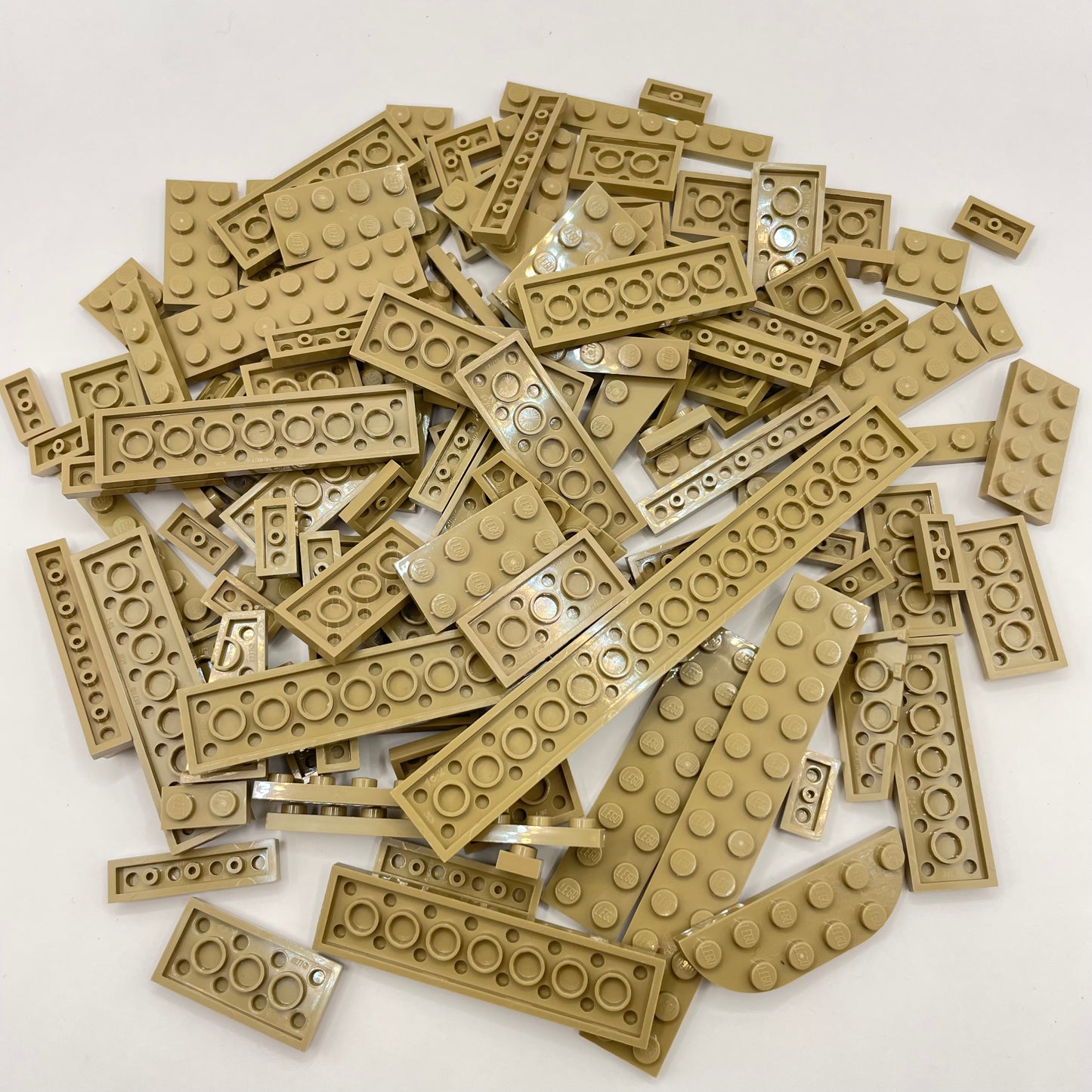 LEGO Plates, Dark Tan, Approx. 110g