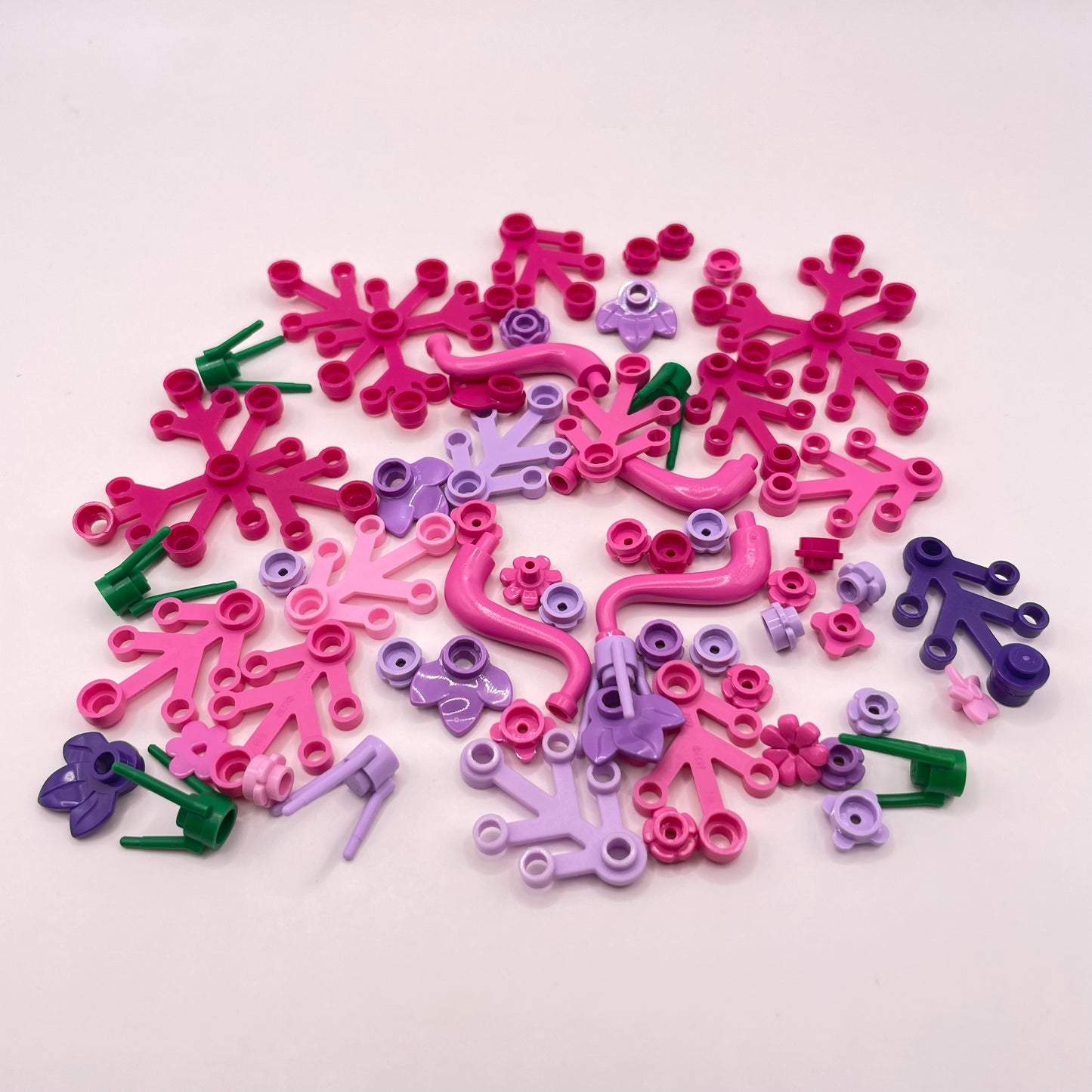 LEGO Flowers and Leaves, Pink and Purple, Plant, 60 Pieces