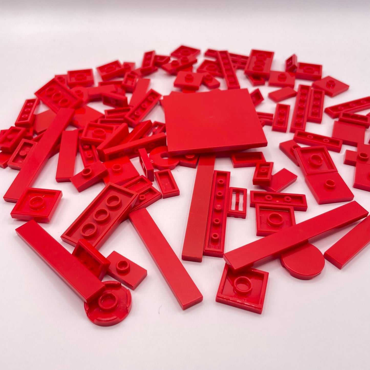 LEGO Mixed Tiles, Red, Approx. 50g