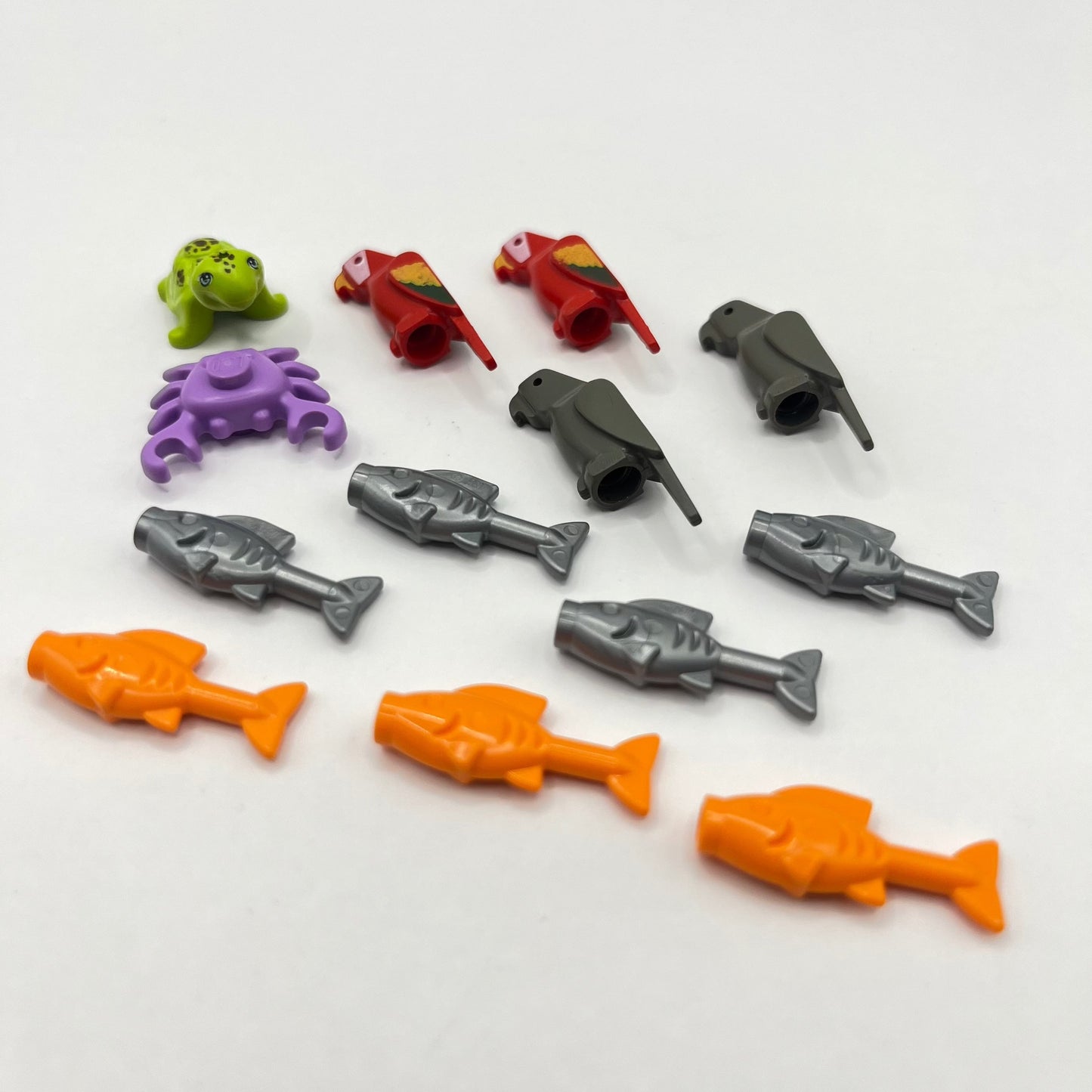 LEGO Island Animals, Fish, Bird, Crab, Parrot, Turtle 13 Pieces