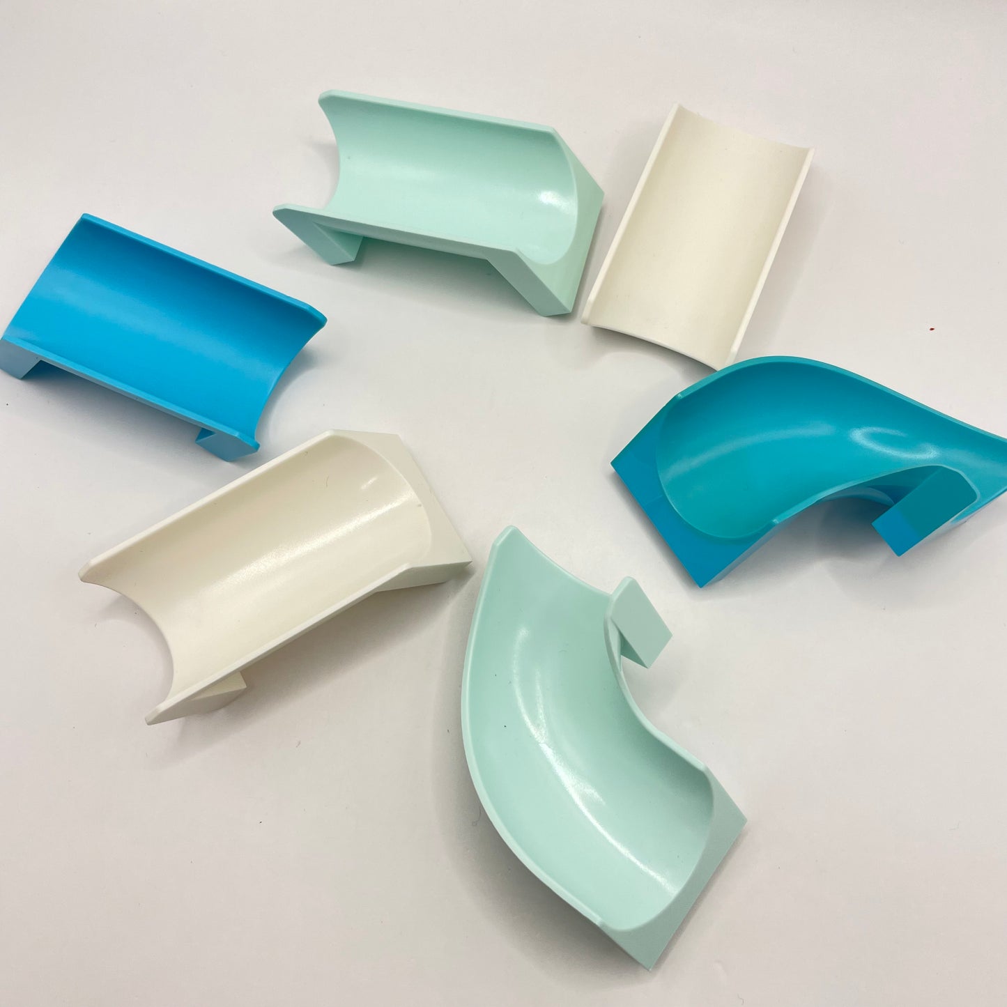 LEGO Slides, Blue and White, 7 Pieces