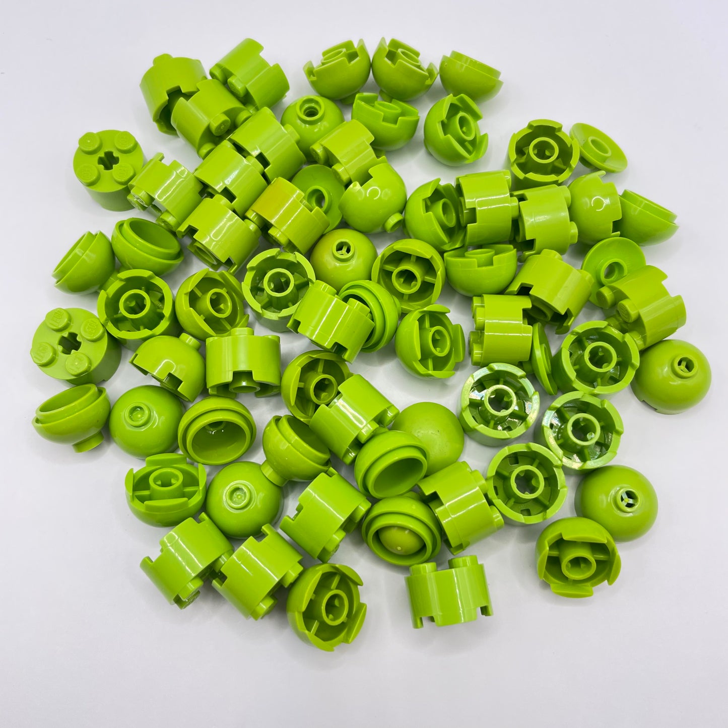 LEGO Round Pieces, Lime, Approx. 60g