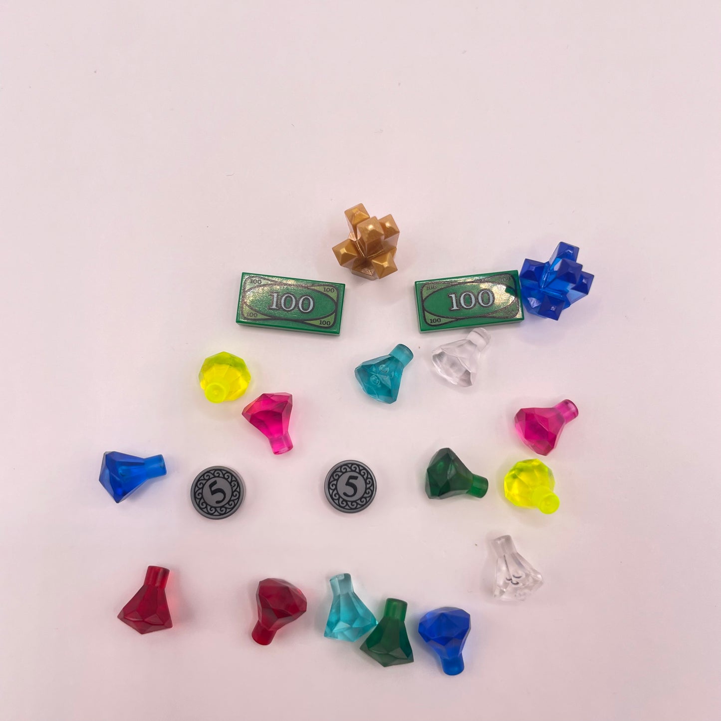 LEGO Treasure, Gem Stones, Money, (20 Pieces)