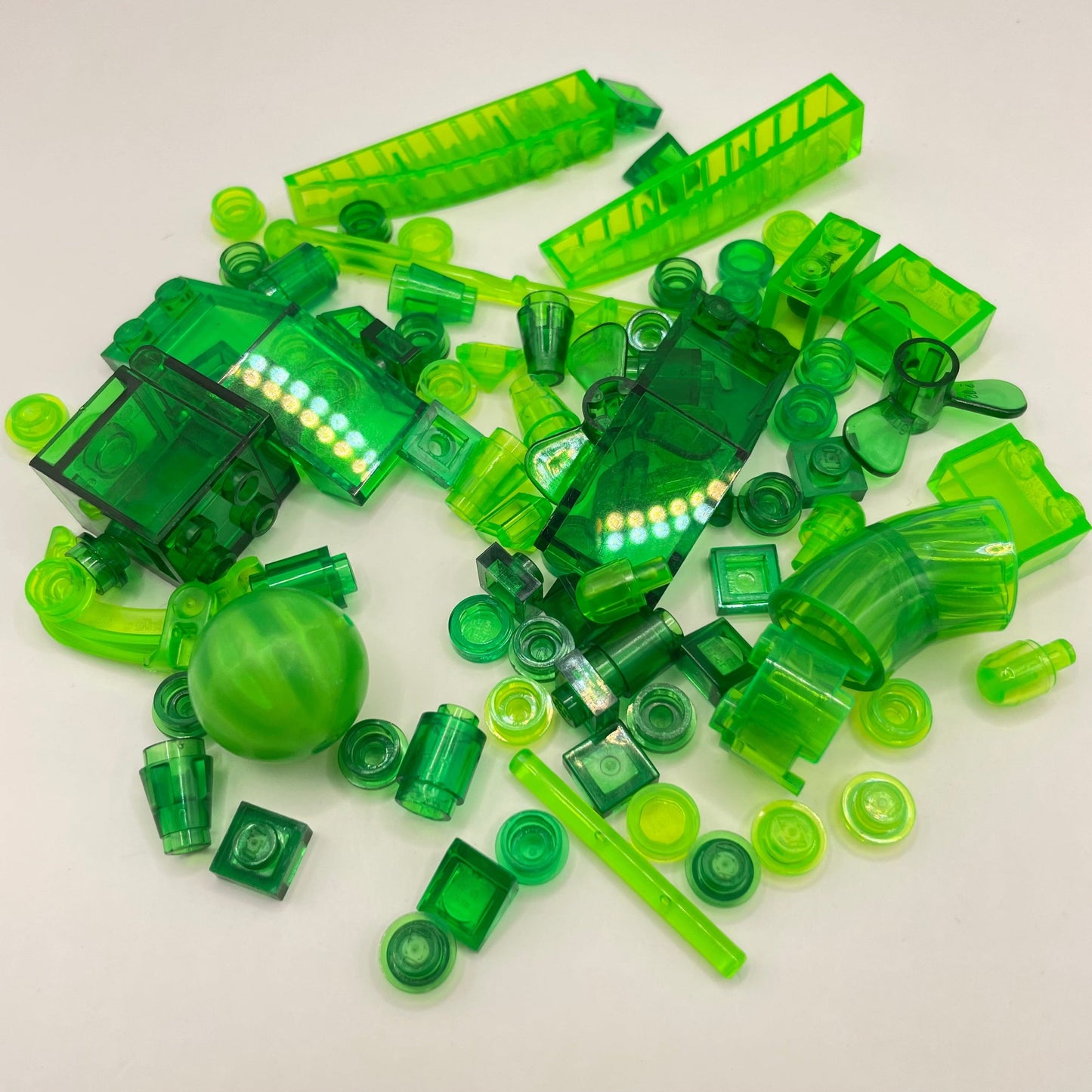 LEGO Mixed Trans-Green, Mixed Pieces, Approx. 35g