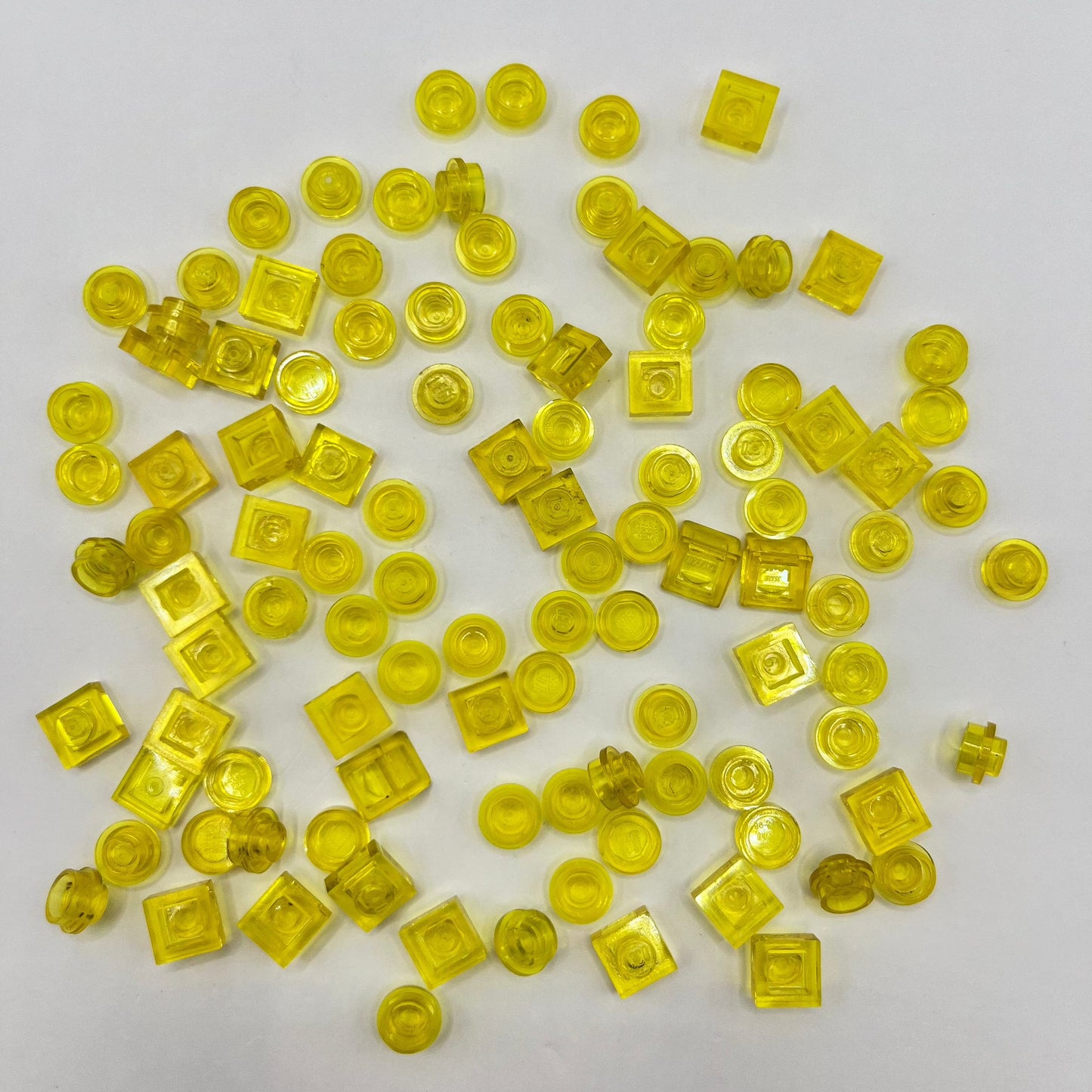 LEGO Transparent Yellow, Mixed Pieces, (100 Pieces)