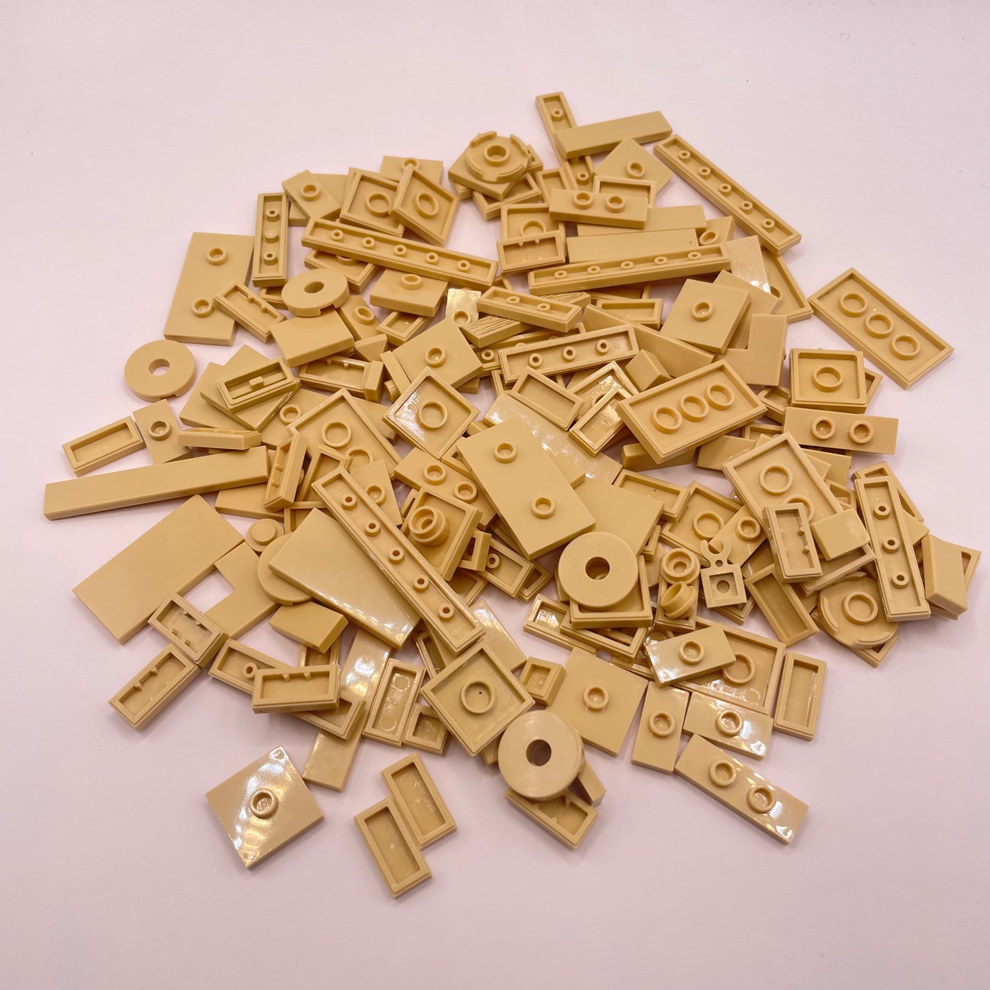 LEGO Mixed Tiles, Tan, Approx. 65g