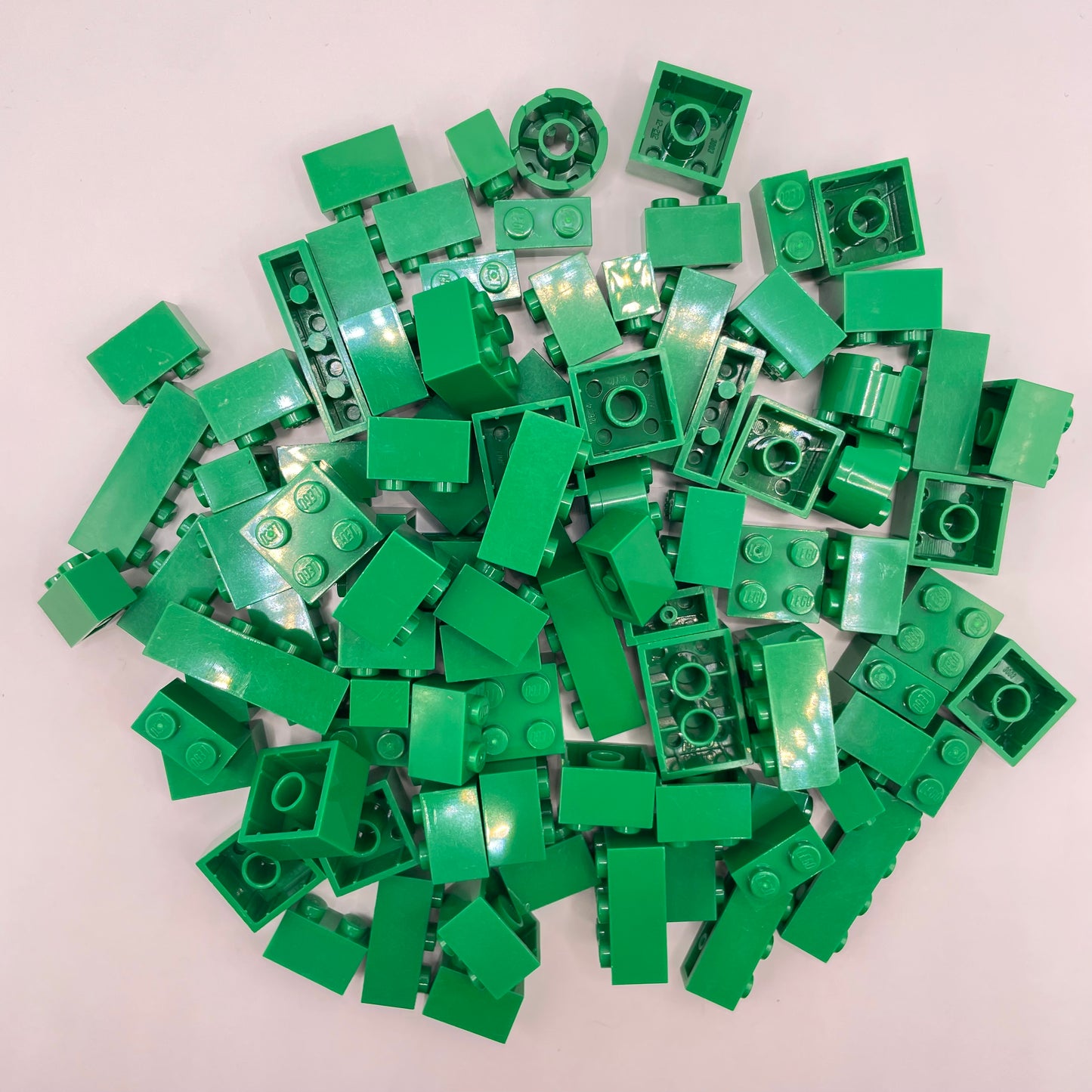 LEGO Bricks Small, Green, Approx. 100g
