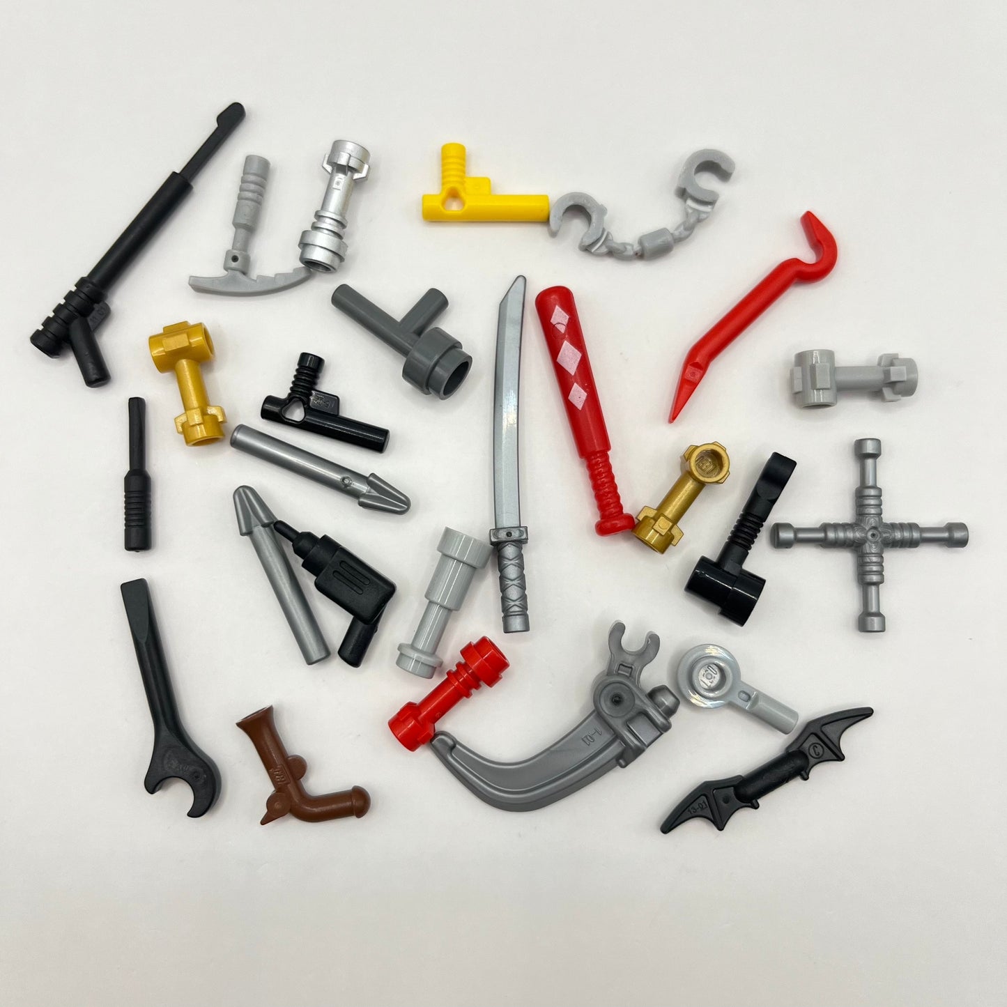 LEGO Mixed Tools and Weapons, Minifigure Accessories, 24 Pieces