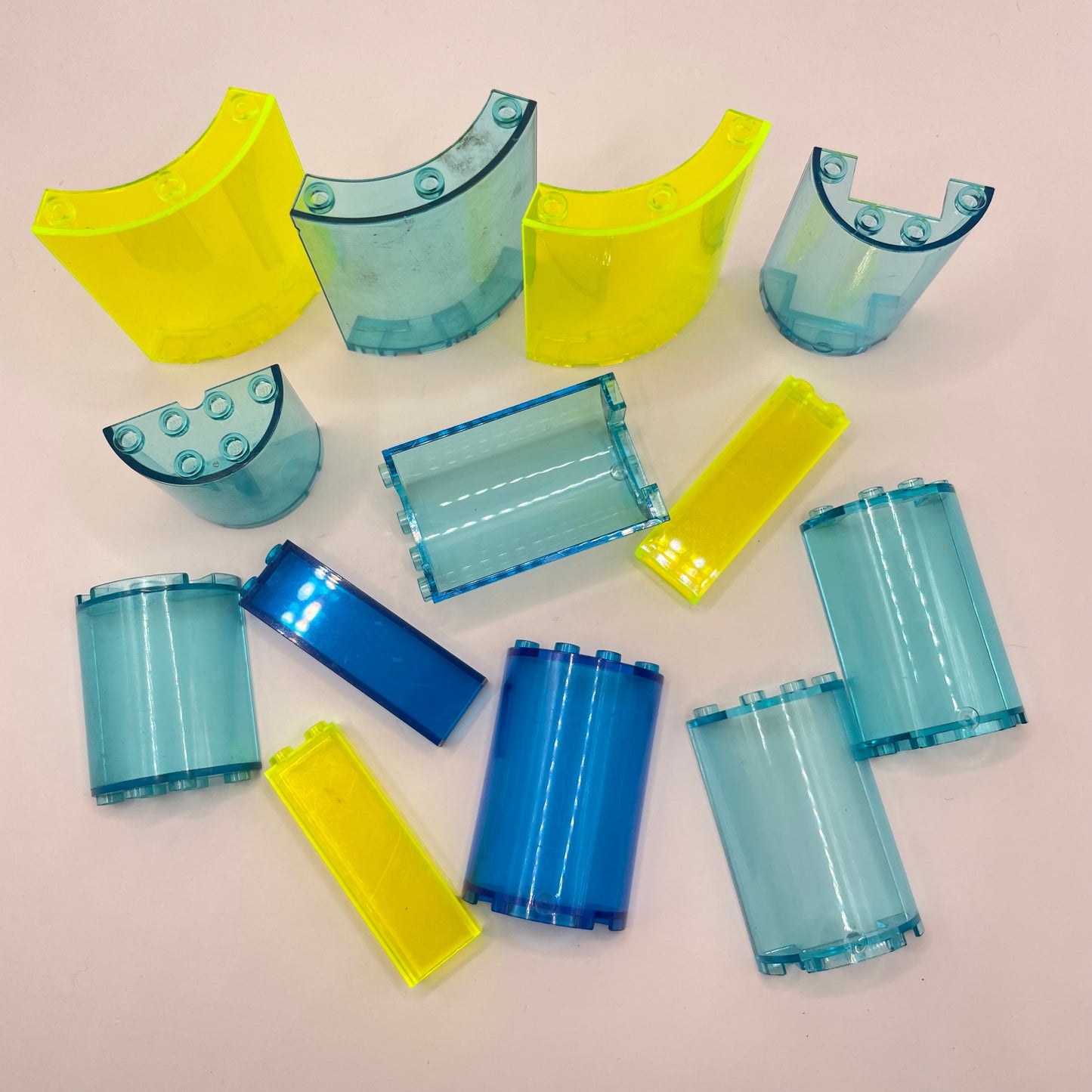 LEGO Curved Building, Colourful Transparent, Building, Approx. 60g
