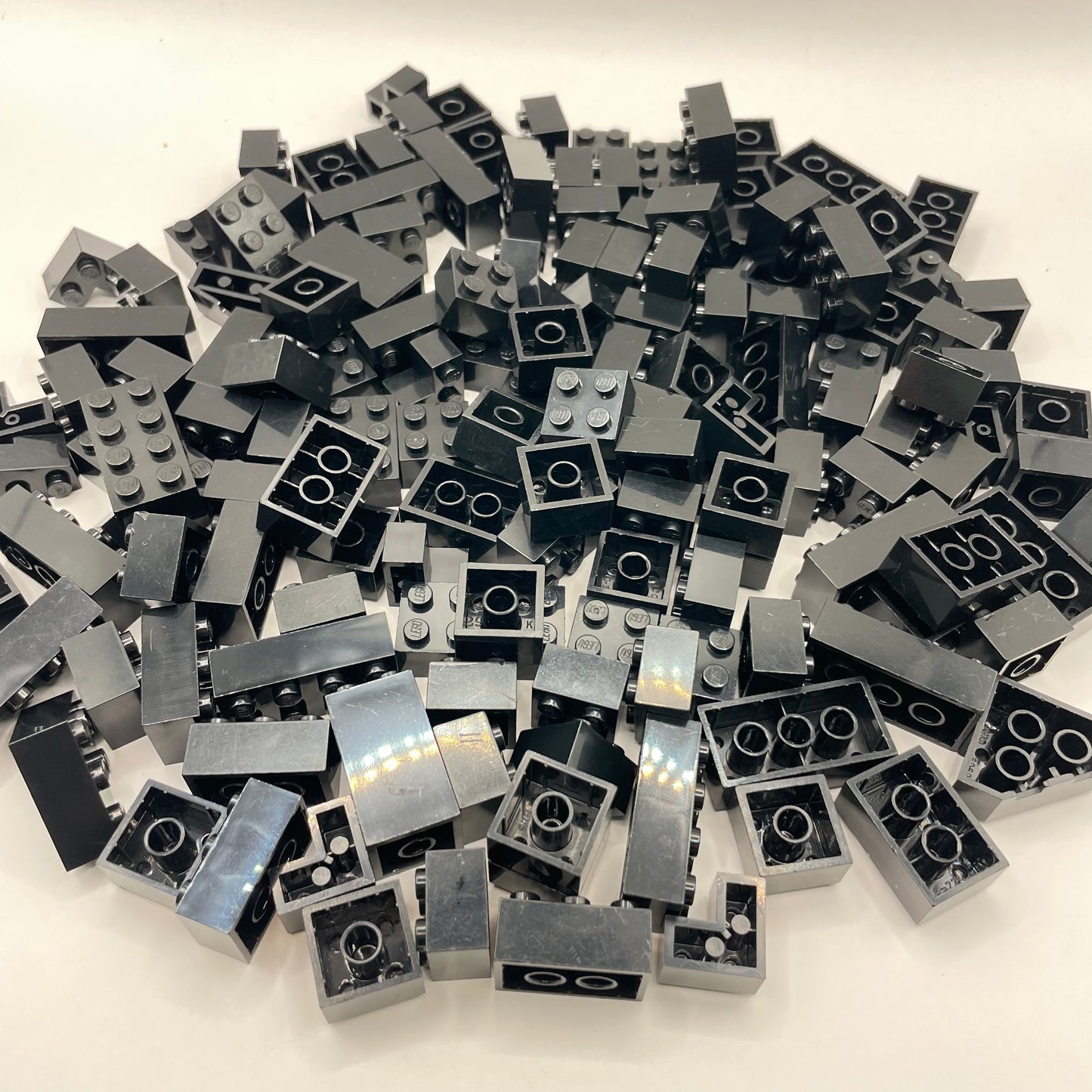 LEGO Small Bricks, 2x Wide, Black, Approx. 220g