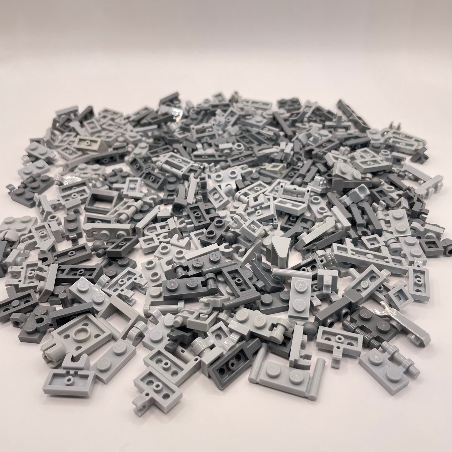 LEGO Clips and Bars, Flexible Connections, Mixed Bluish Grey, Approx. 120g