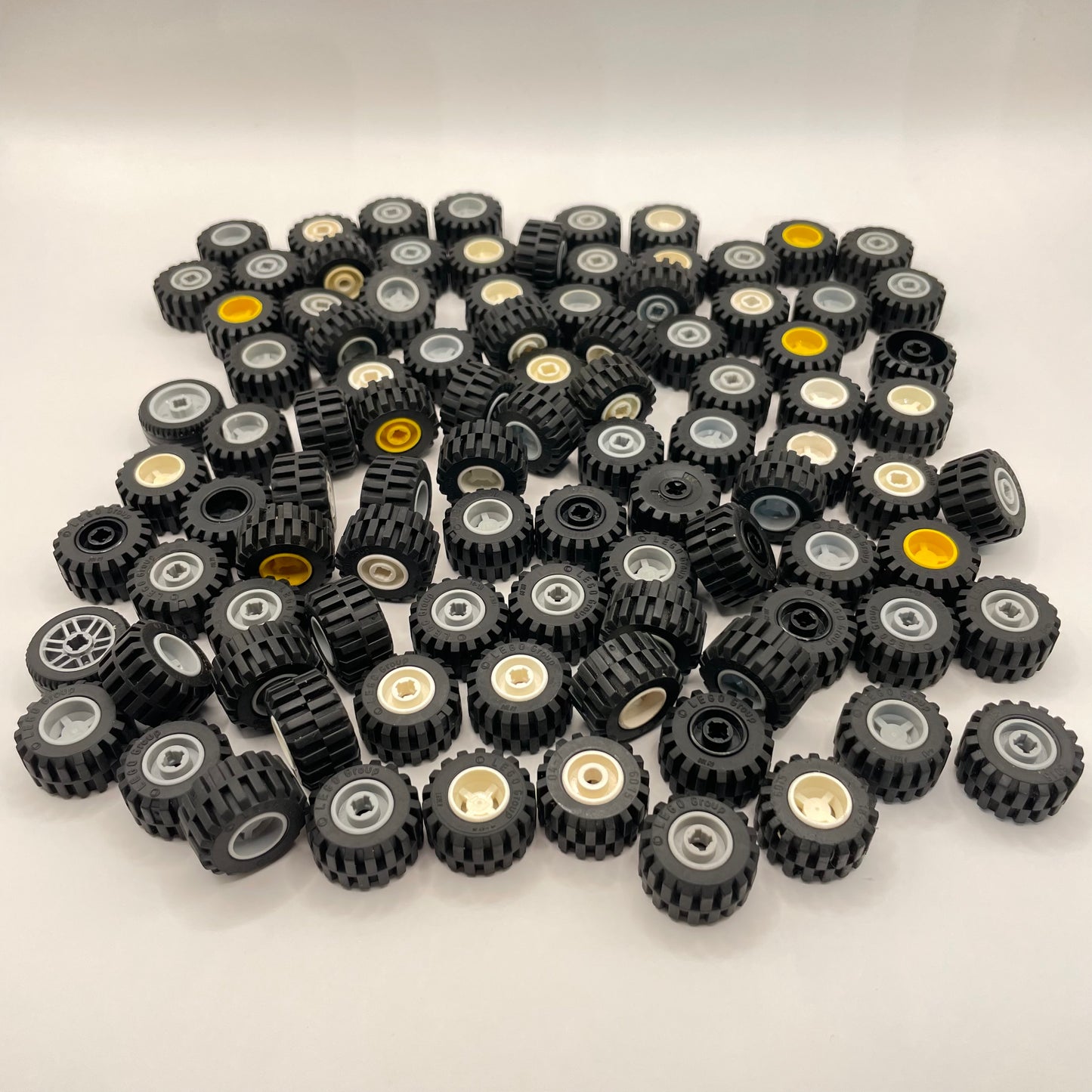 LEGO 21mm Wheels, Mixed Colours, Approx. 260g