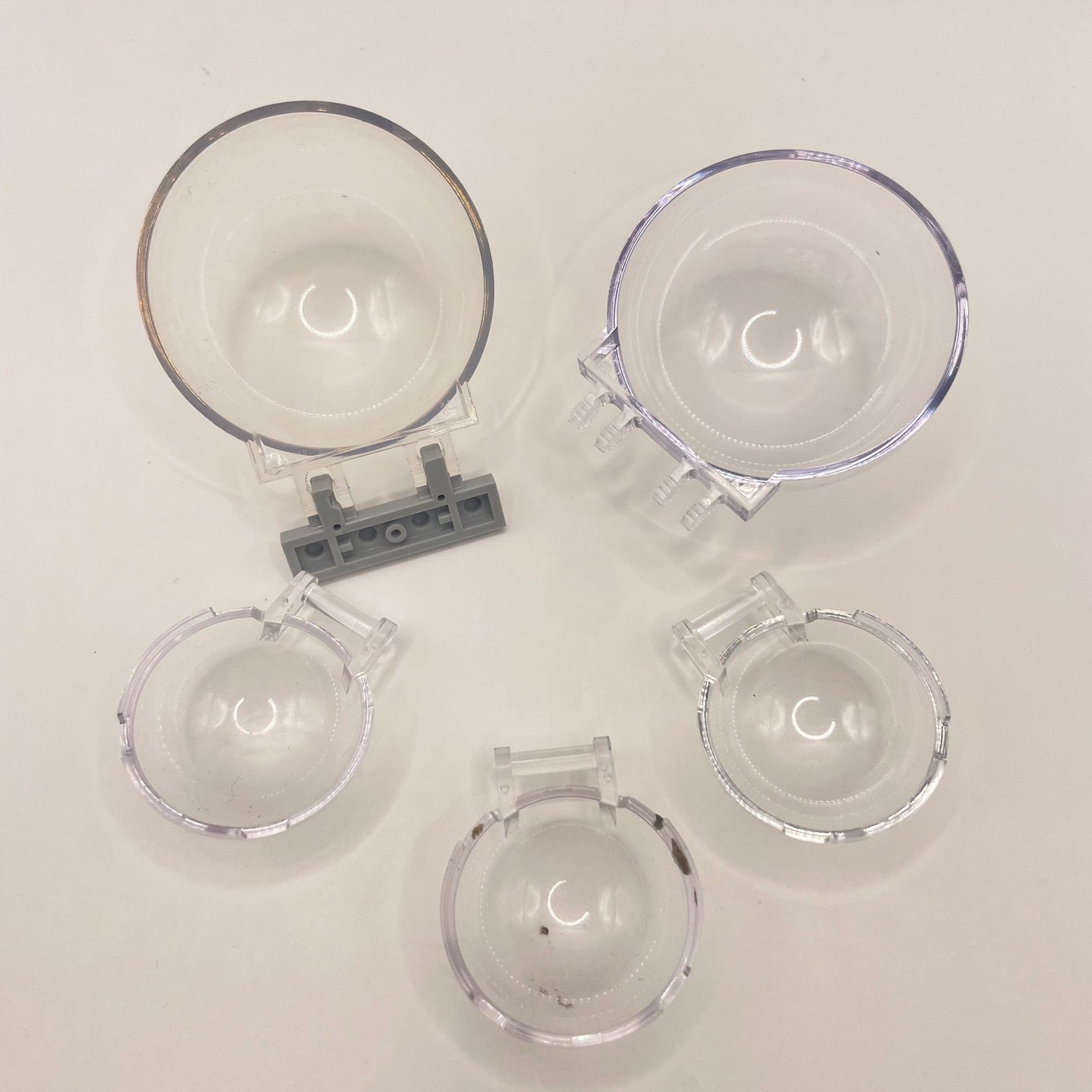 LEGO Transparent Clear, Half Spheres, Canopy, Windscreens, Vehicles (5 Pieces)